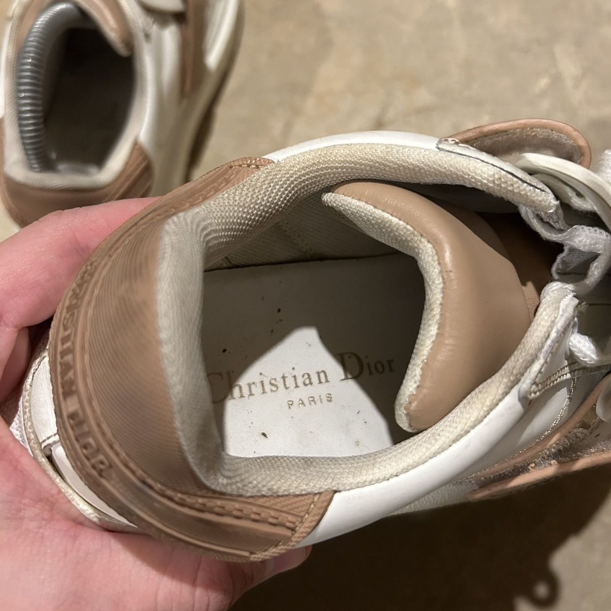 Christian Dior Monsieur × Designer × Dior Dior ID Calfskin Leather Platform Shoes White/Nude US 5.5 Size US 5.5 / EU 38 - 12 Thumbnail