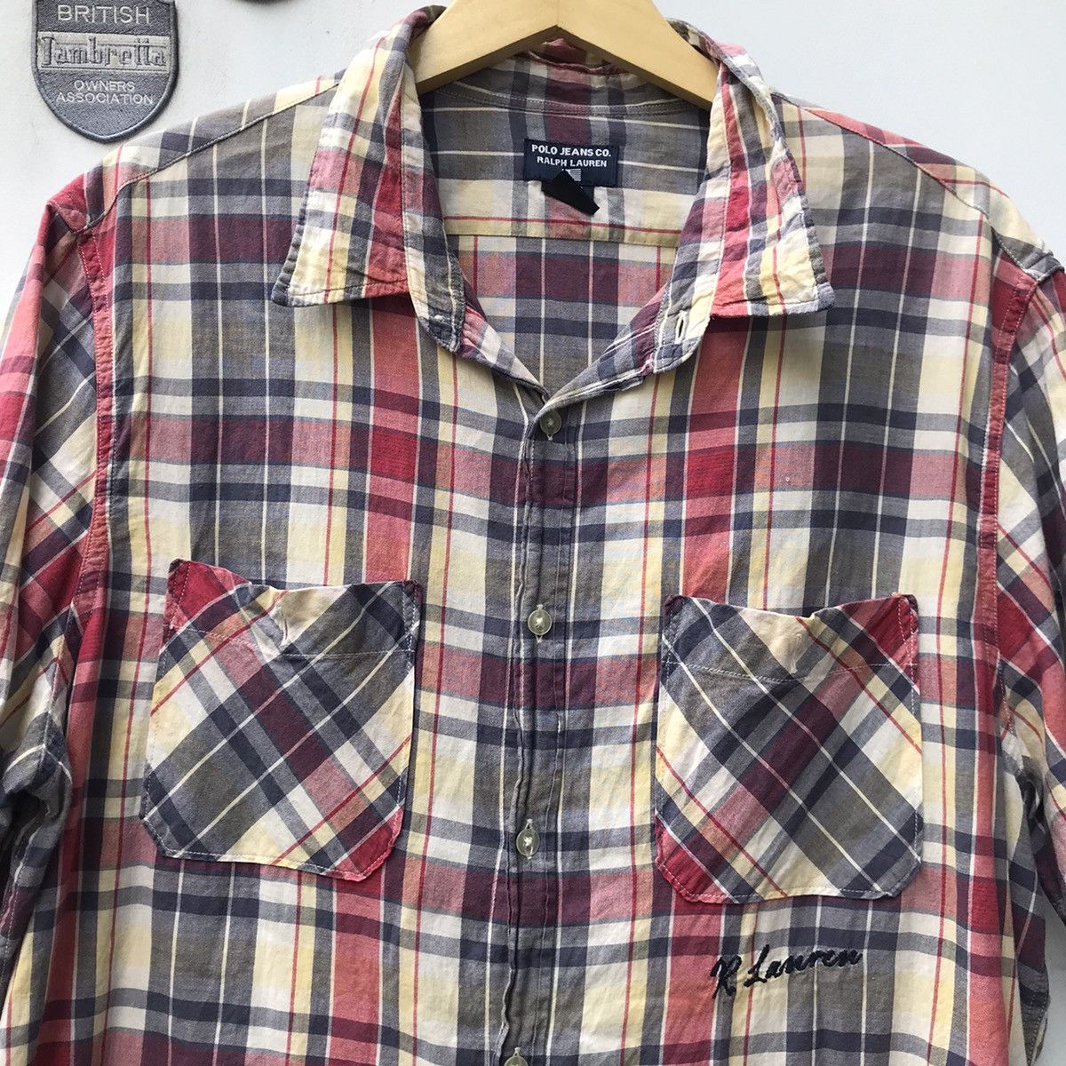 Polo Ralph Lauren × Ralph Lauren × Vintage Vintage Ralph Lauren Polo Jeans Co madrass tartan shirt Size US L / EU 52-54 / 3 - 7 Thumbnail