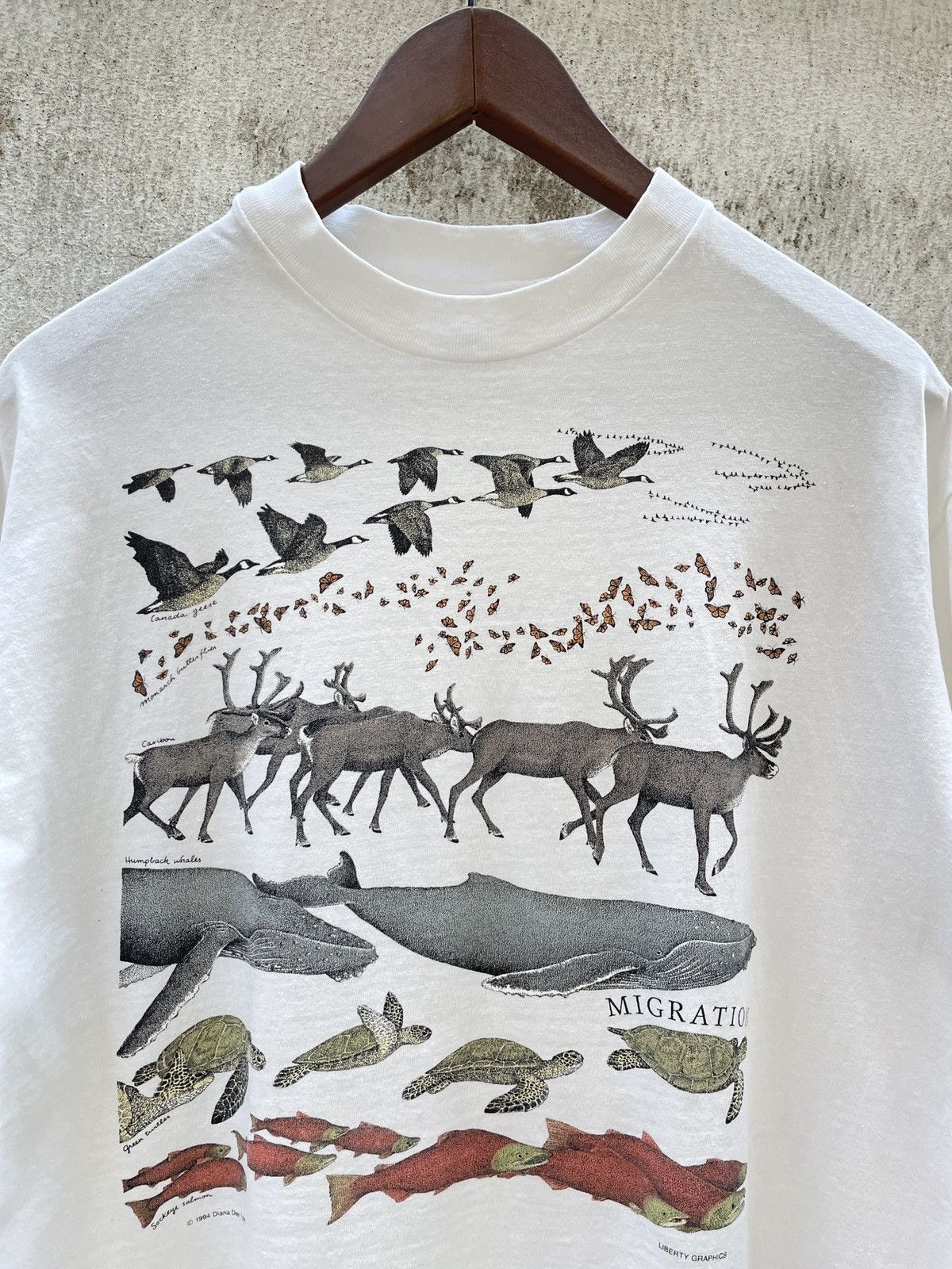 Hanes × Vintage Vintage 90s Liberty Graphics 1994 Diana Dee Tyler T Shirt Size US L / EU 52-54 / 3 - 2 Thumbnail
