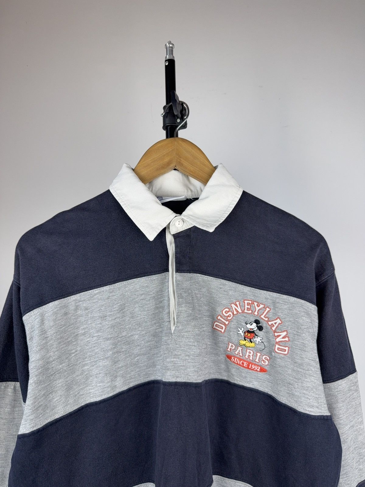 Disney Vintage 90s Retro Disneyland Disney Rugby Polos Long sleeve Size US M / EU 48-50 / 2 - 2 Thumbnail