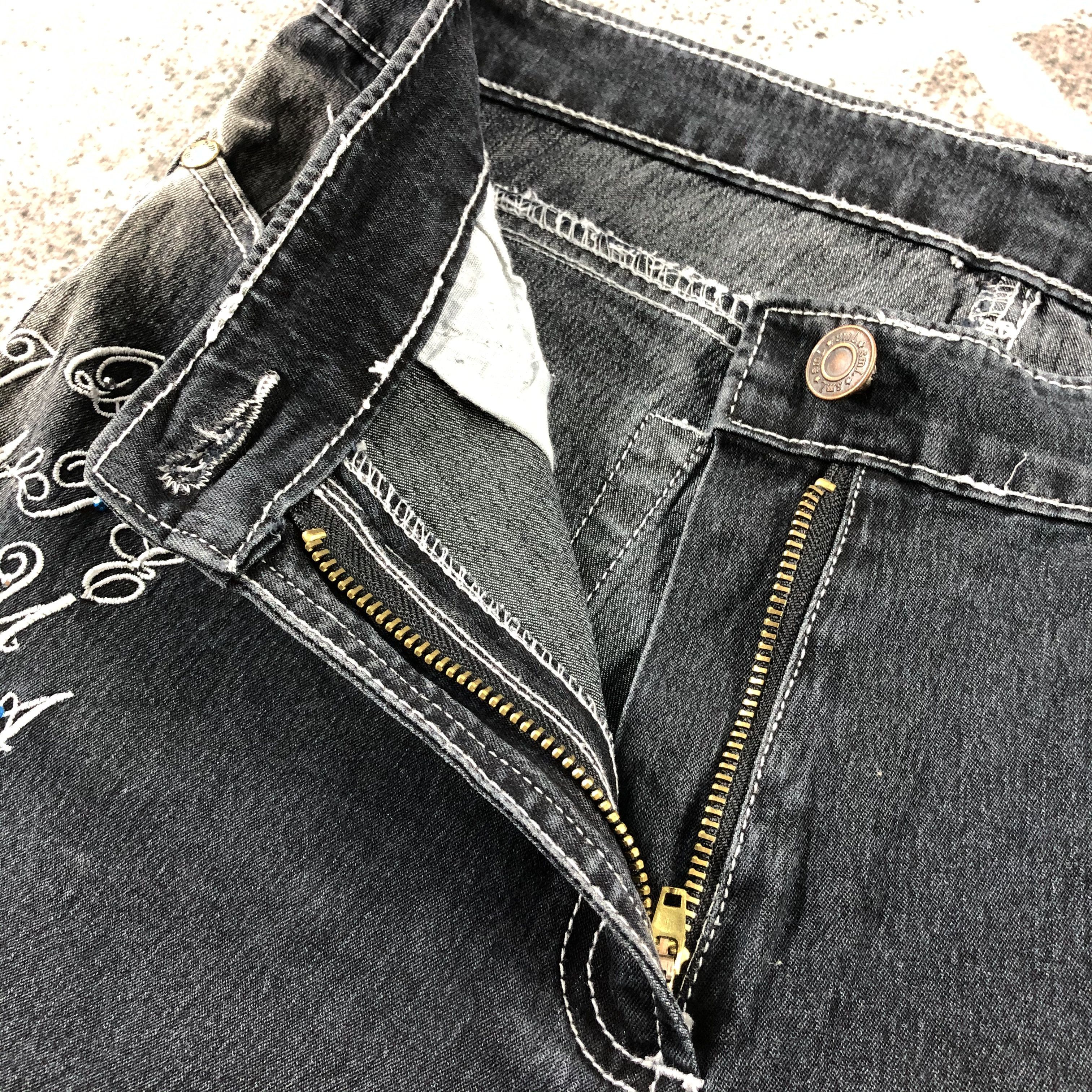 Japanese Brand Vintage Japanese Brand Jeans Embroidered Flare Pants Size US 28 / EU 44 - 6 Thumbnail