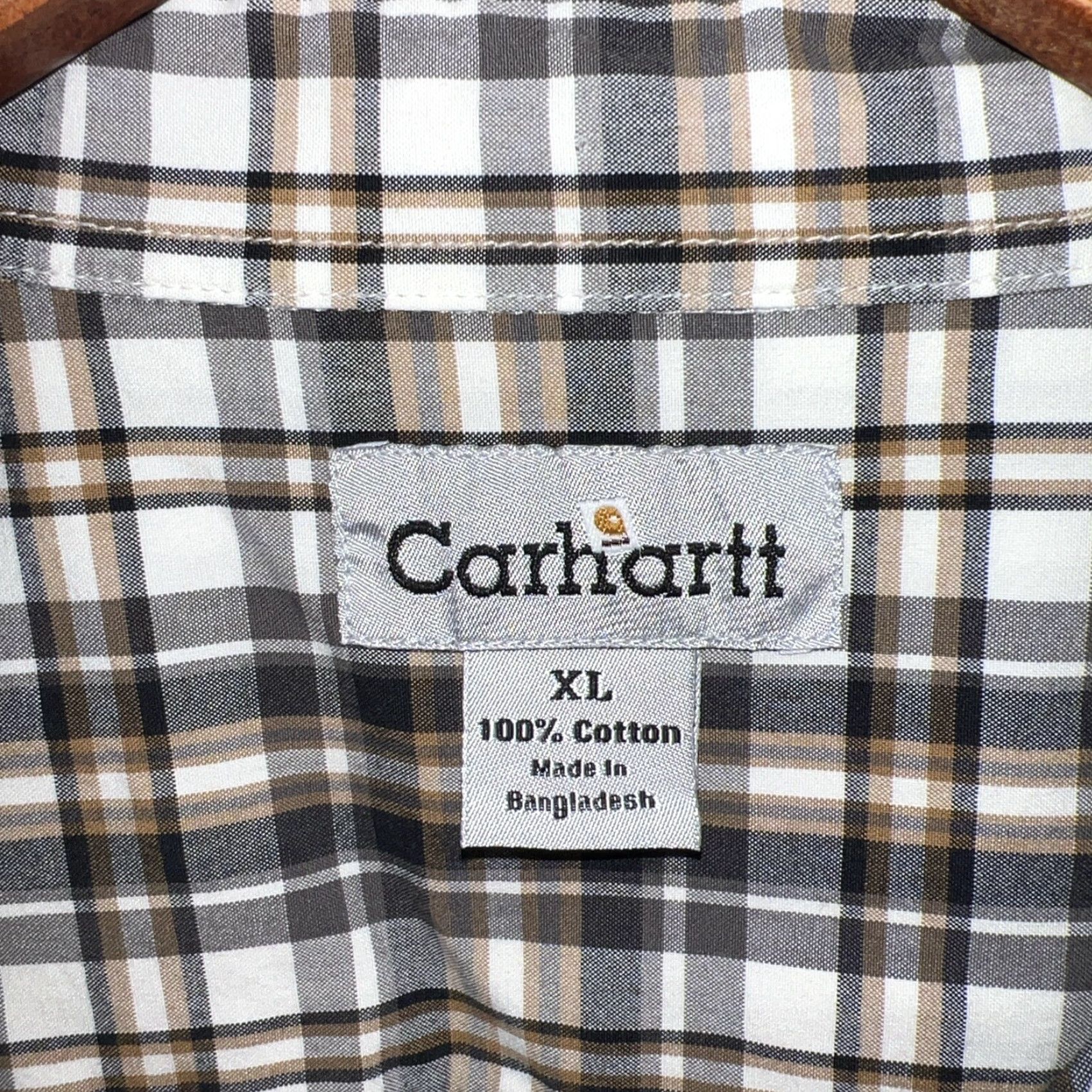 Carhartt Carhartt Gray Plaid Button-Up Shirt Mens XL Size Short Sleeve Regular - Gray Pattern, Men, Button-Up, Carhartt Shirt? Size US XL / EU 56 / 4 - 4 Thumbnail