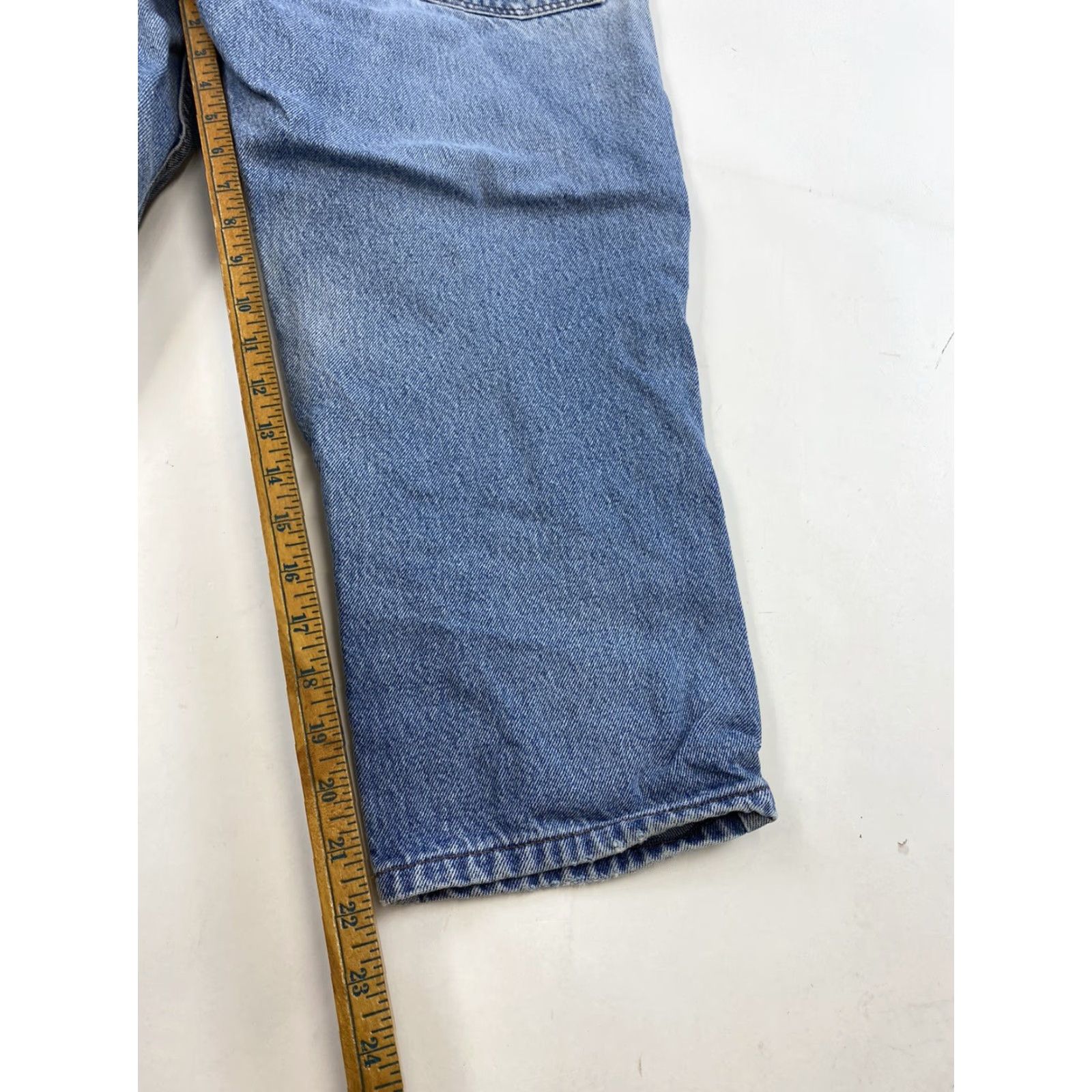 Vintage VINTAGE L.L. BEAN Jeans Womens 14P Blue Mom Jeans Denim High Rise 90s Petite Inseam 22 in Pockets Elastic Waist Womens Size 36" / US 14 / IT 50 - 7 Thumbnail