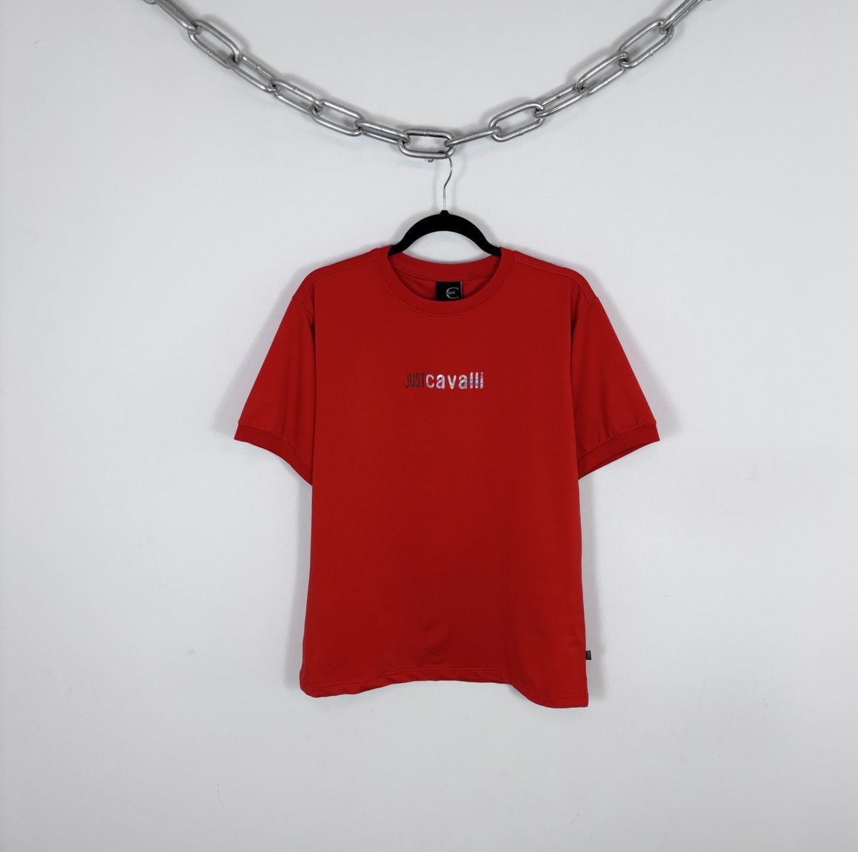 Just Cavalli Just Cavalli Men’s Red Big Logo T-Shirt Tee Size US L / EU 52-54 / 3 - 1 Thumbnail