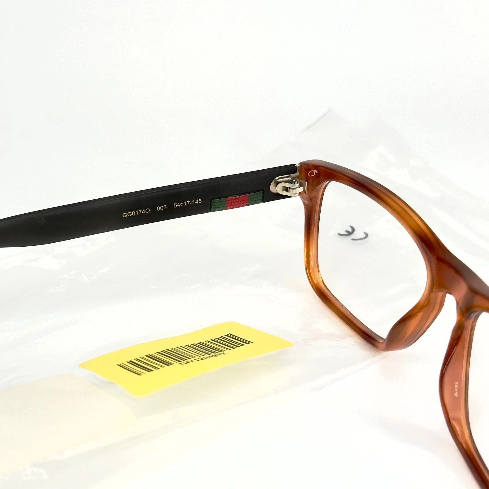 Gucci GUCCI GG0174O 0174 Black STRIPE Eyeglasses Optical Frame 003 Size ONE SIZE - 2 Thumbnail