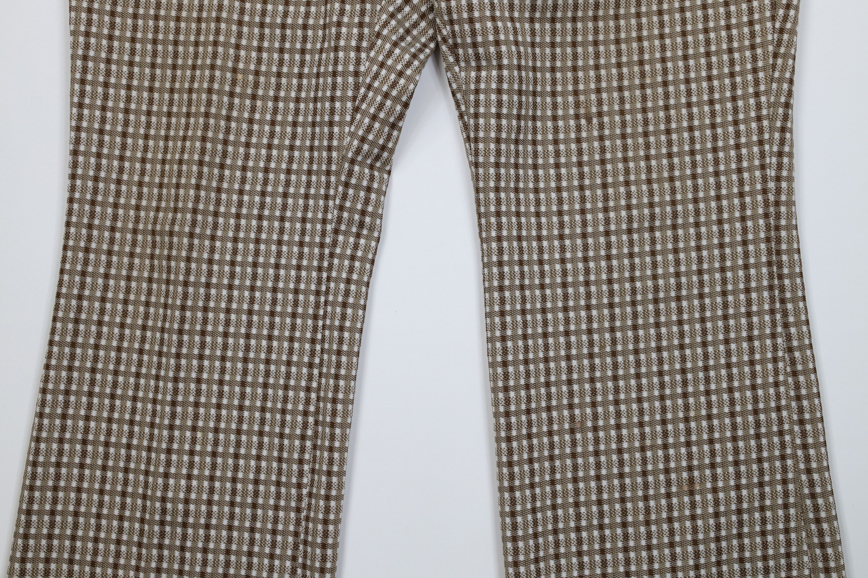 Vintage Vintage 70s Streetwear Bell Bottoms Chino Pants Plaid USA Size US 40 / EU 56 - 3 Thumbnail