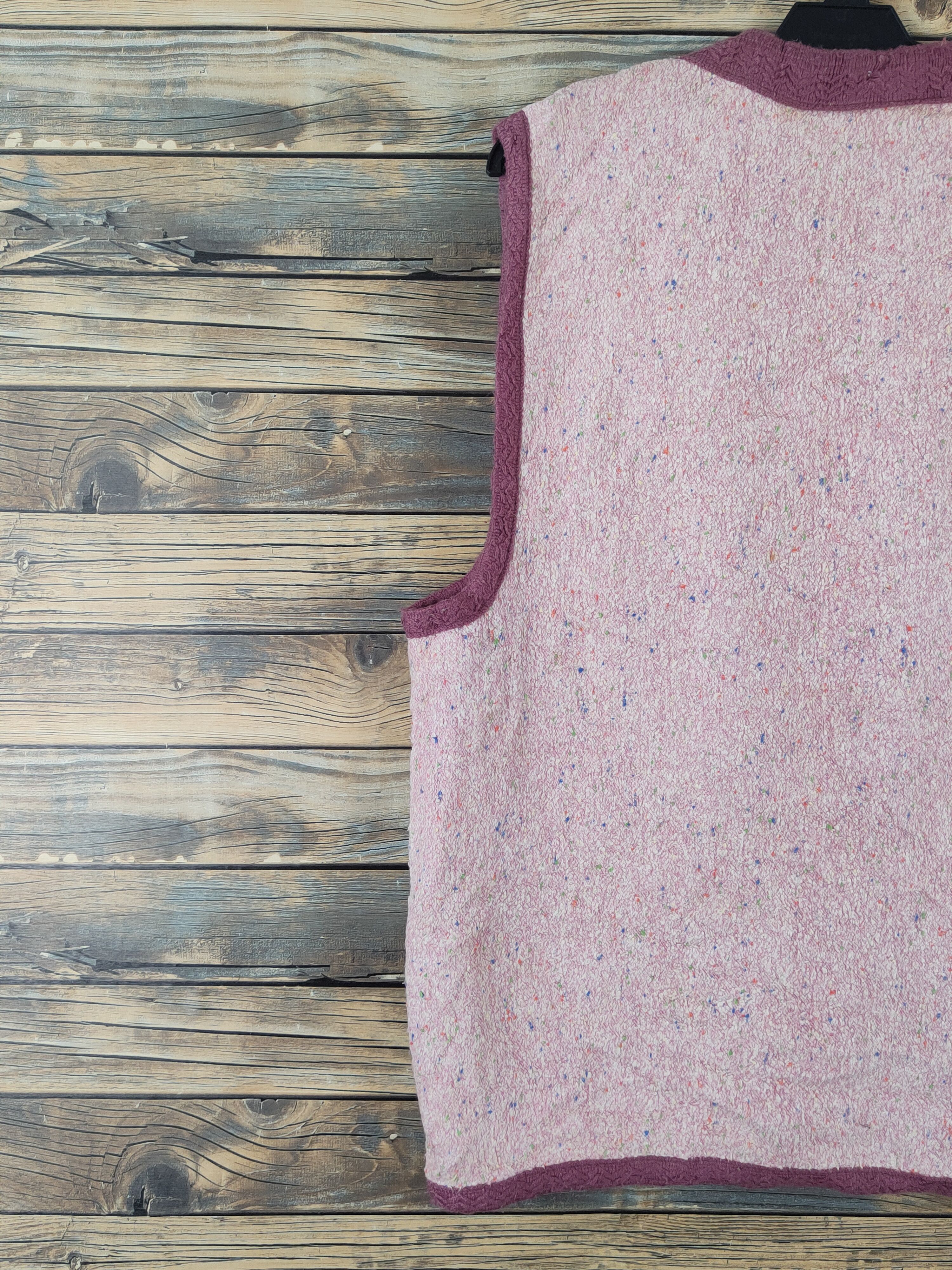Homespun Knitwear × Japanese Brand × Vintage Japanese Brand Pink Knitwear Toggle Furr Vests Size M / US 6-8 / IT 42-44 - 8 Thumbnail