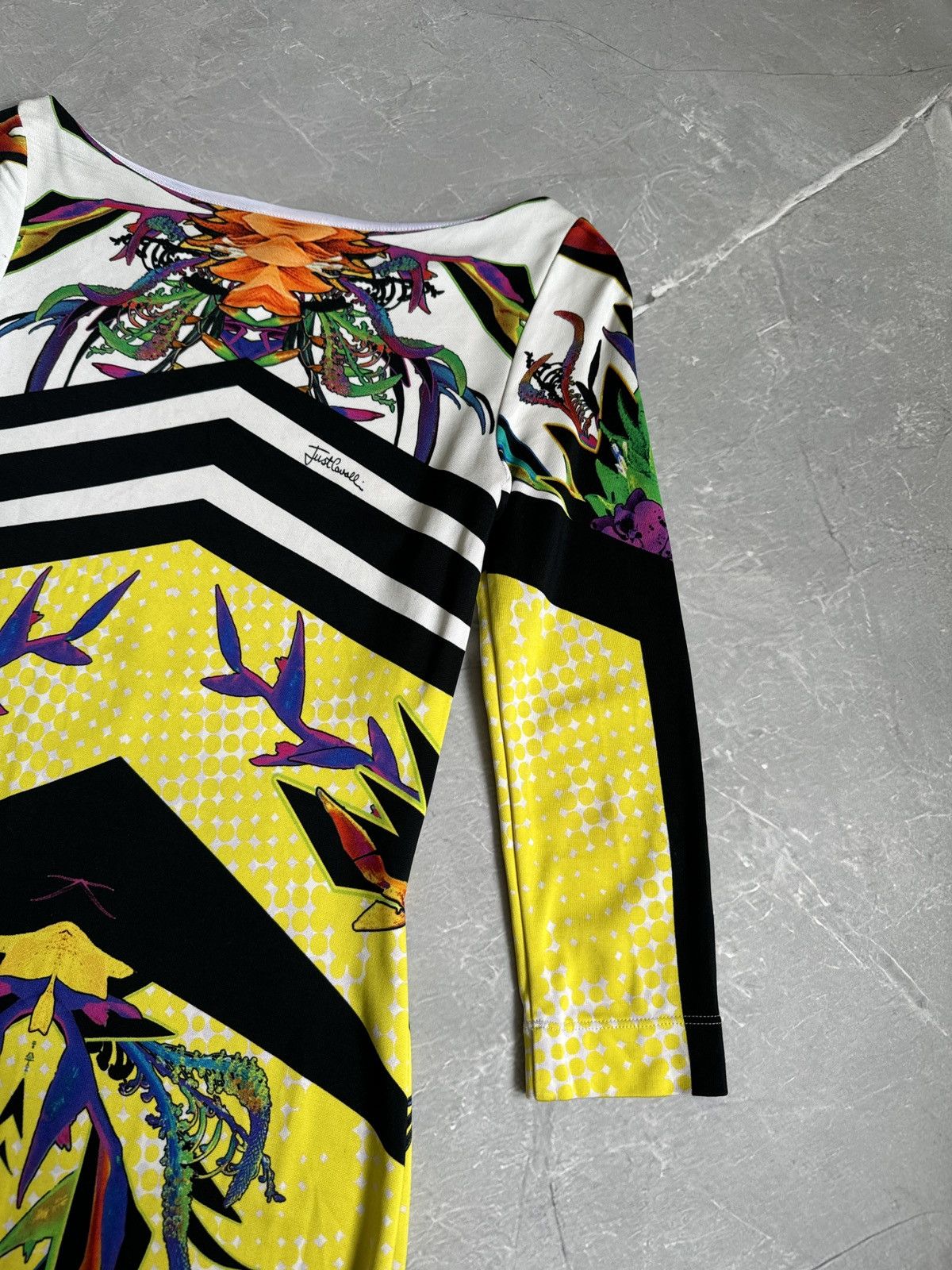 Just Cavalli Just Cavalli Multicolor Slim Dress Floral Geometric Pattern Size M / US 6-8 / IT 42-44 - 15 Thumbnail