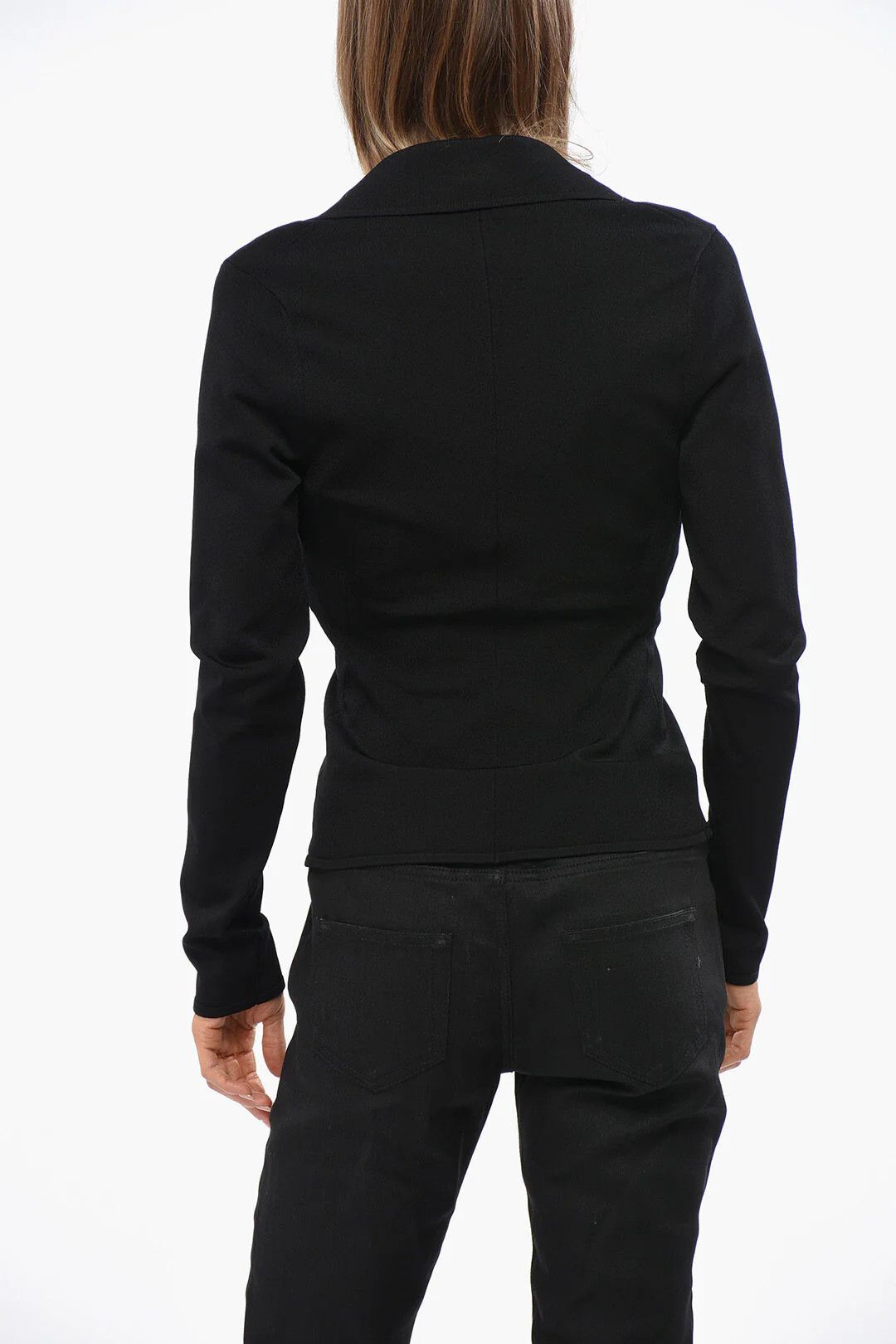 Dolce & Gabbana og1mm0426 Solid-Color Cardigan in Black Size XS / US 0-2 / IT 36-38 - 2 Thumbnail