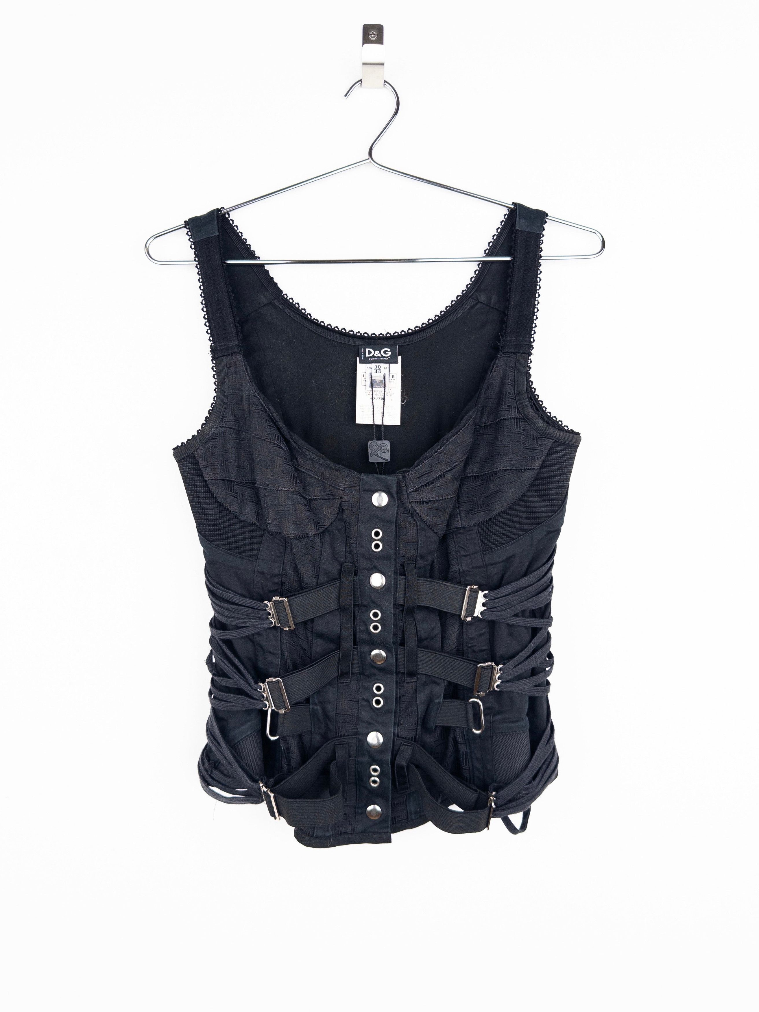 Dolce & Gabbana SS03 Bondage Corset Bustier Size XXS / US 00 / IT 34 - 1 Thumbnail