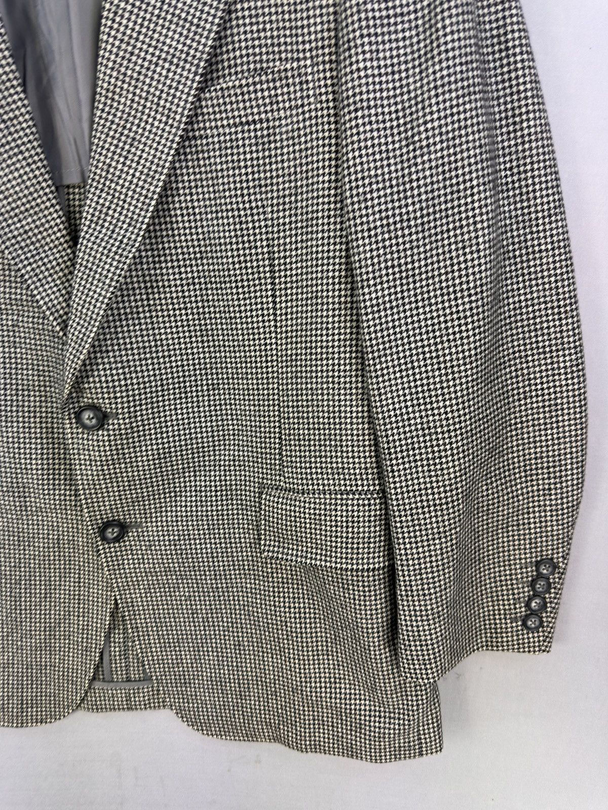Burberry Vintage 90’s Burberrys Houndstooth Coat Jacket Size US L / EU 52-54 / 3 - 3 Thumbnail