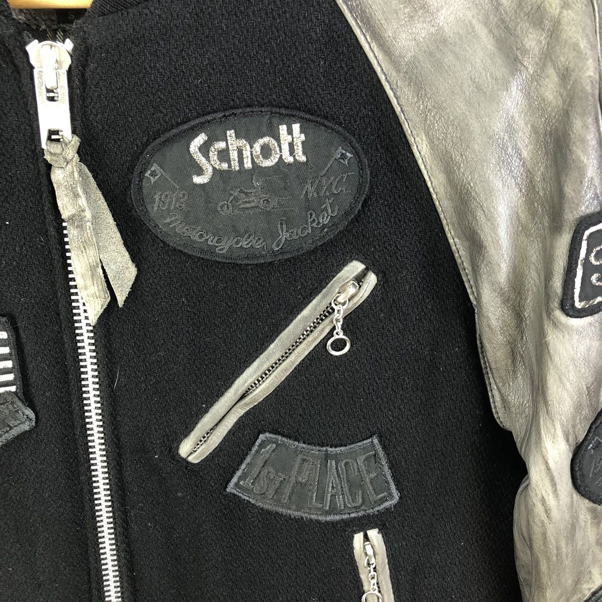 Schott Vintage Schott Cowhide Sleeve With Patches Biker Jacket Size US S / EU 44-46 / 1 - 13 Thumbnail