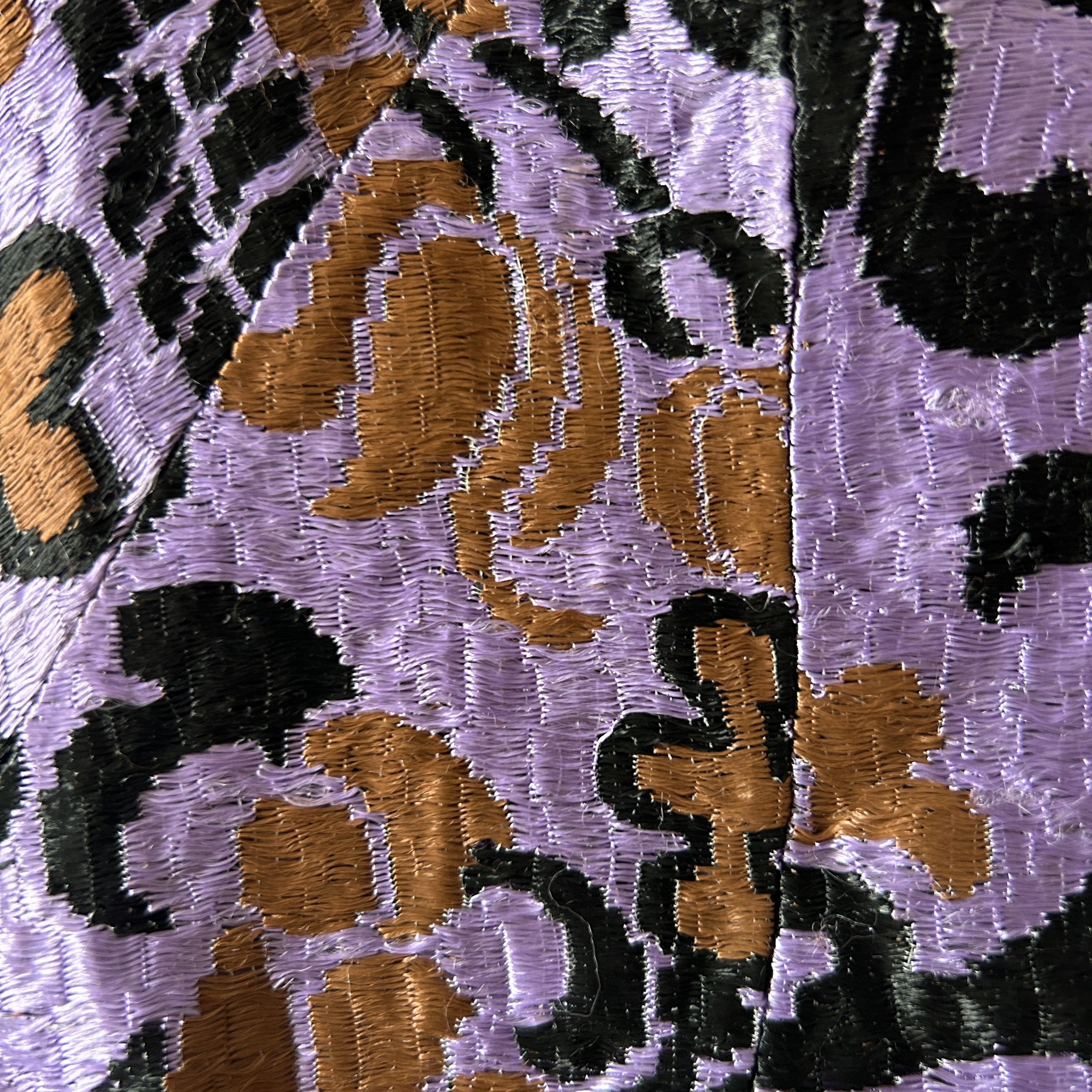 Vintage 60s Purple Floral Jacquard Brocade Midi Dress Size M / US 6-8 / IT 42-44 - 12 Thumbnail