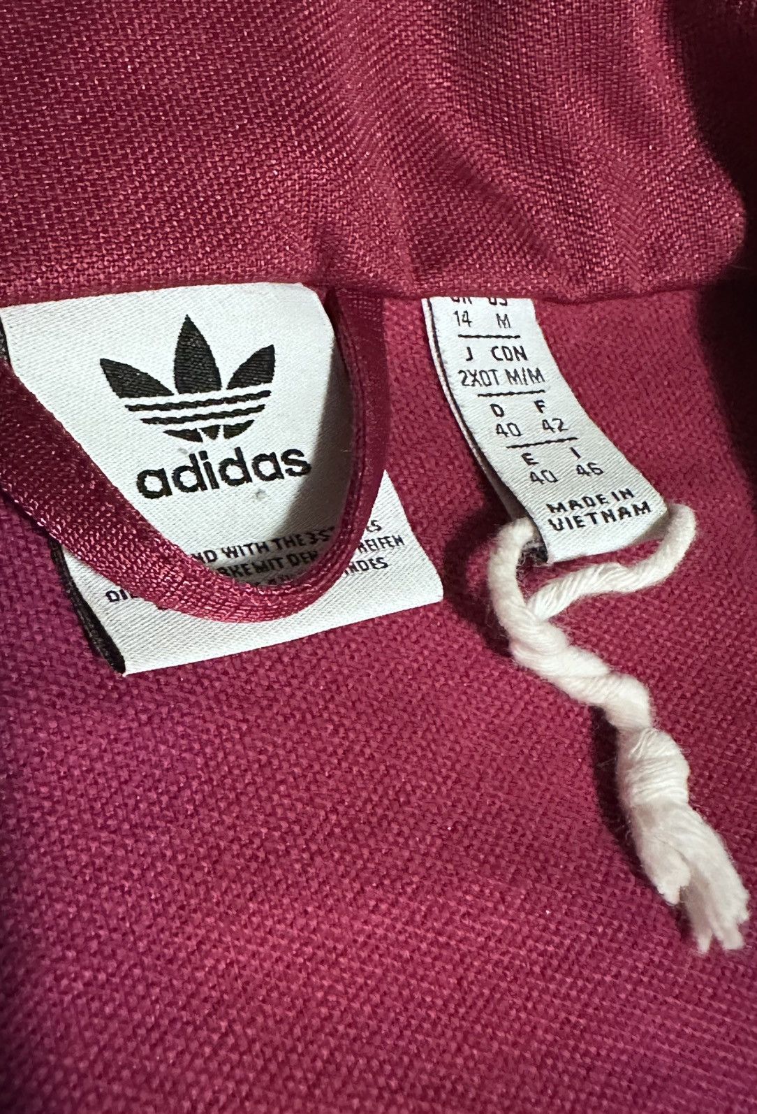 Adidas Adidas Originals Track Jacket Maroon Size US M / EU 48-50 / 2 - 4 Thumbnail