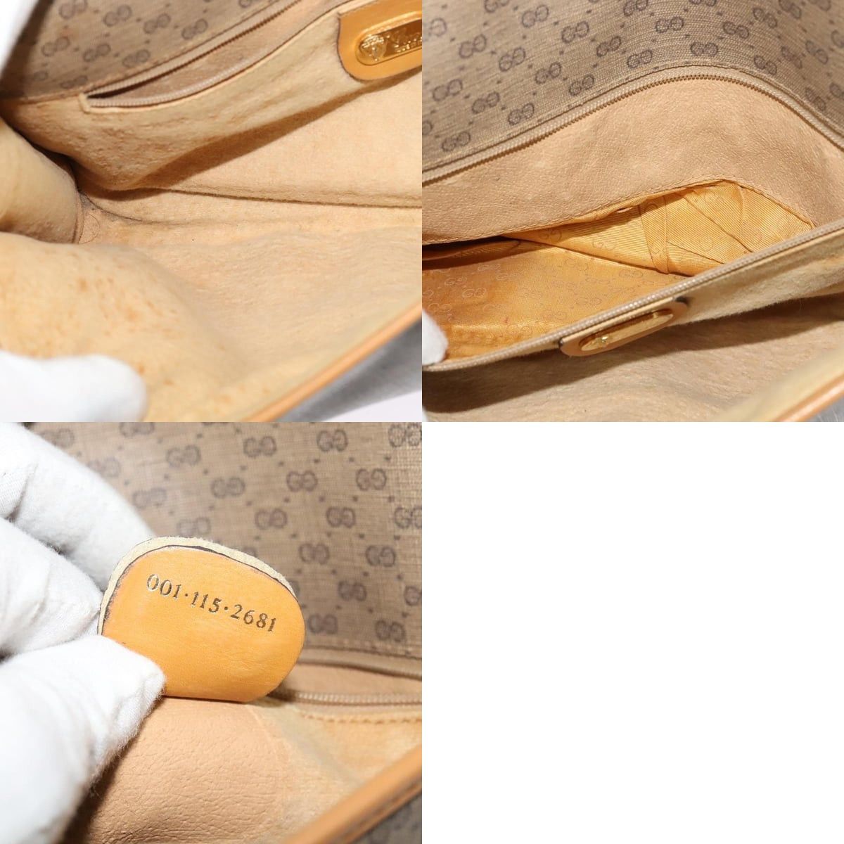 Gucci GUCCI Micro GG Supreme Shoulder Bag Pvc Beige Gold 001 115 Size ONE SIZE - 12 Thumbnail