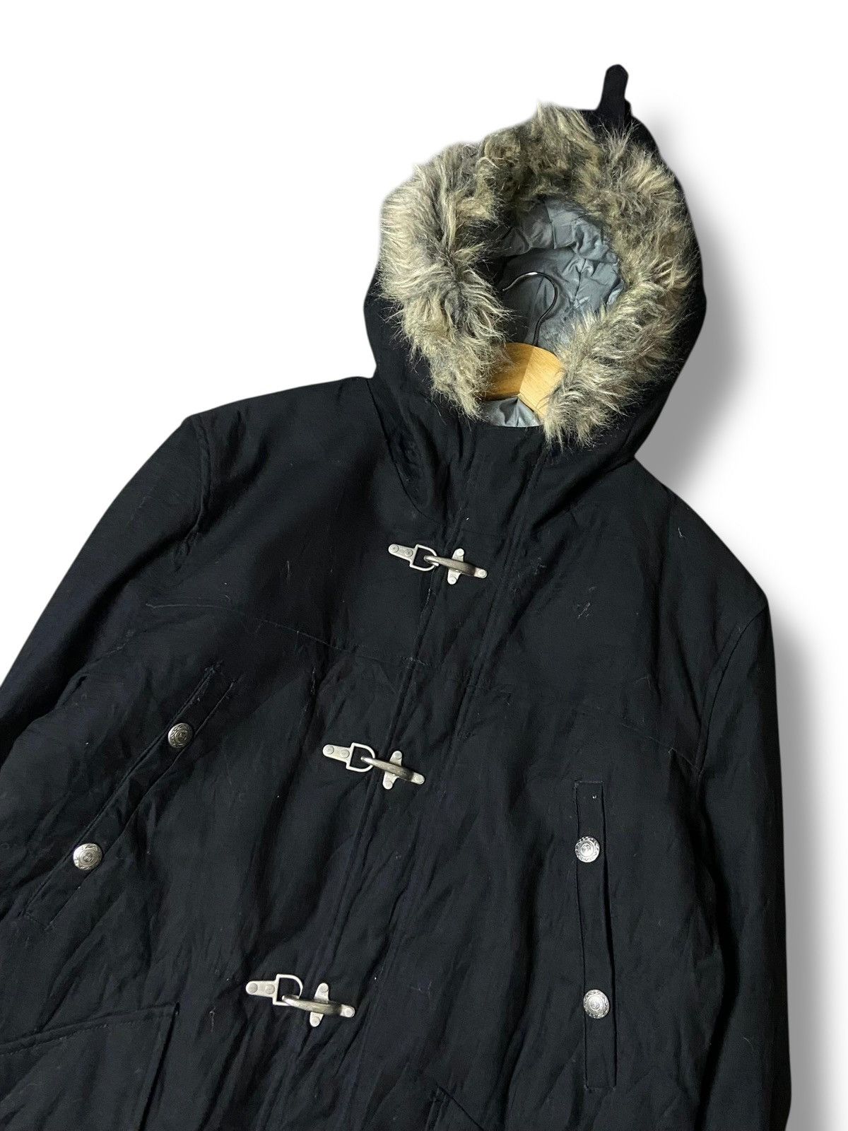 Japanese Brand DEELISH Brand Faux Fur Hooded Duffle Coat (157) Size US L / EU 52-54 / 3 - 6 Thumbnail