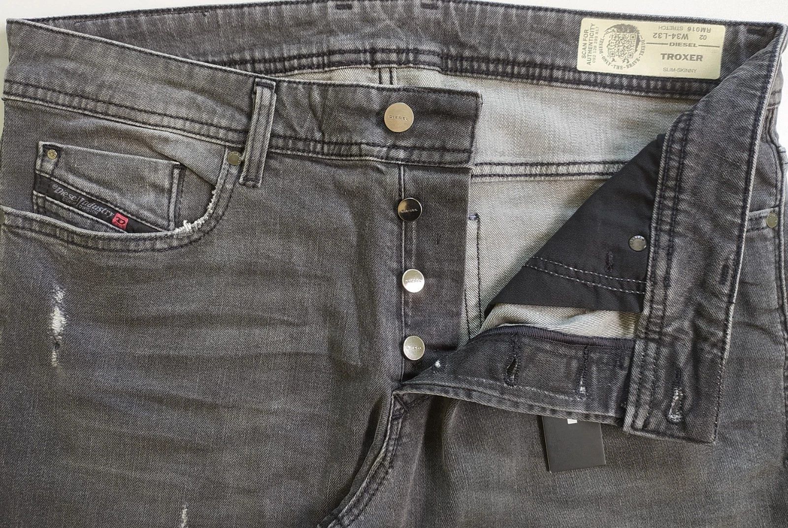 Diesel Diesel TROXER L.32 MENS JEANS SLTP/9989 Size US 34 / EU 50 - 5 Thumbnail