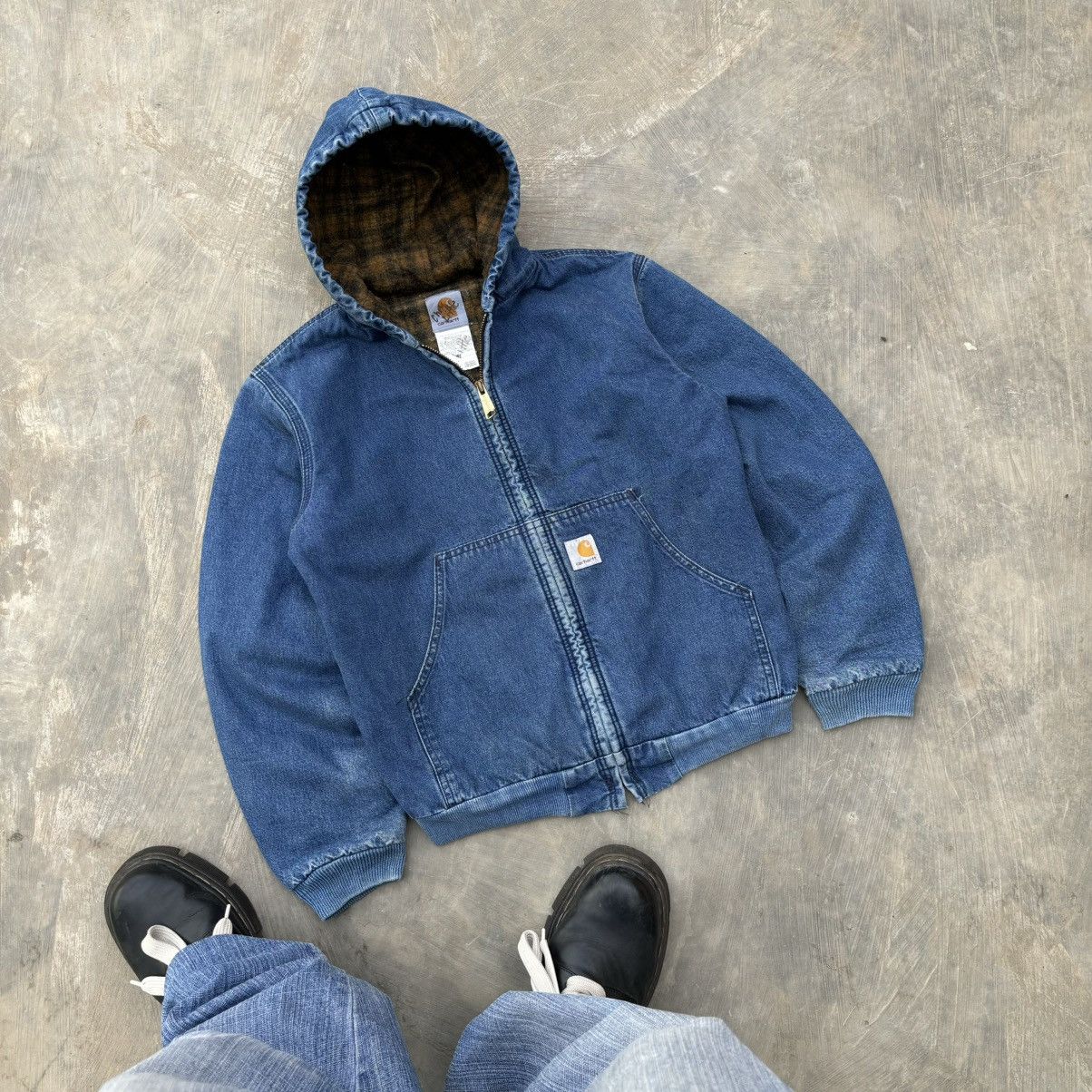 Carhartt デニム アクティブジャケット asap rocky着用モデル
