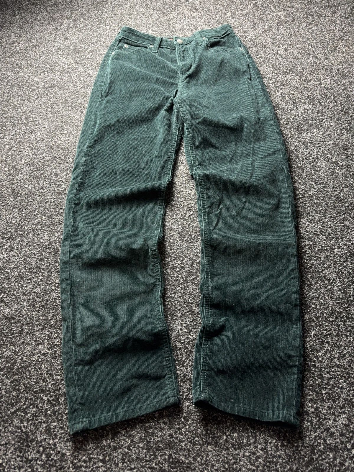 Lee 00s Lee CAROL Corduroy Pants Green Straight Y2K Women W27 Size 27" / US 4 / IT 40 - 1 Thumbnail