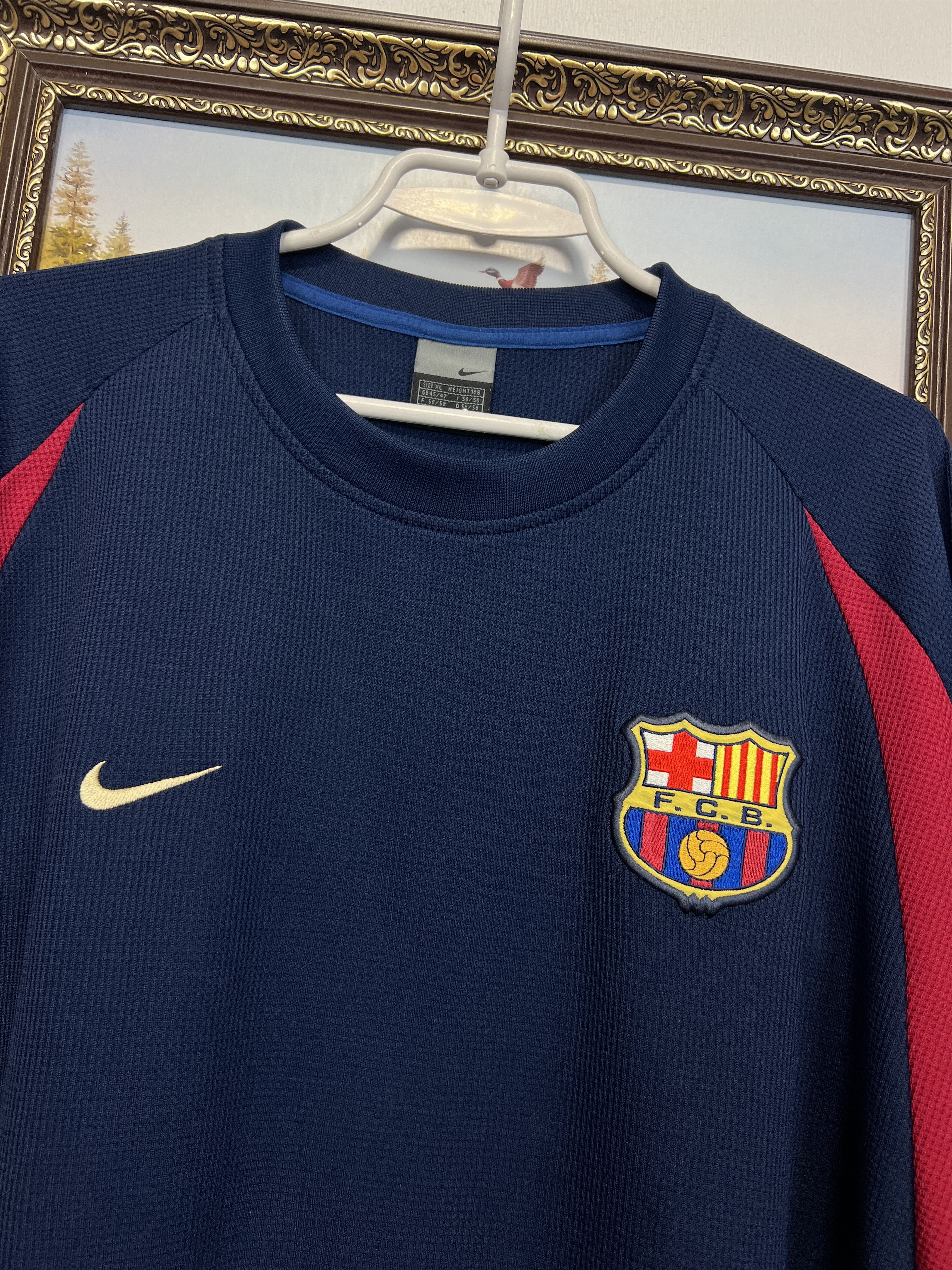 Nike Vintage 2000's Nike Barcelona Football Sweatshirt Track Top Size US XL / EU 56 / 4 - 3 Thumbnail