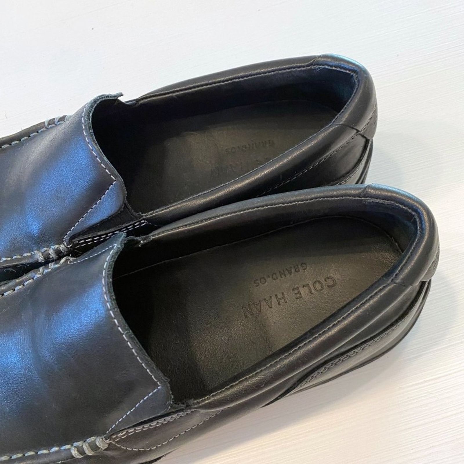 Cole Haan Cole Haan Mens Hughes Venetian Loafers 9.5 M Black Leather Size US 9.5 / EU 42-43 - 8 Thumbnail