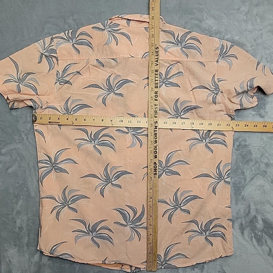 O'Neill VINTAGE ONeill Shirt Mens Large Peach Palm Print Rayon Cotton Blend Surf Aloha Casual Size US L / EU 52-54 / 3 - 7 Thumbnail