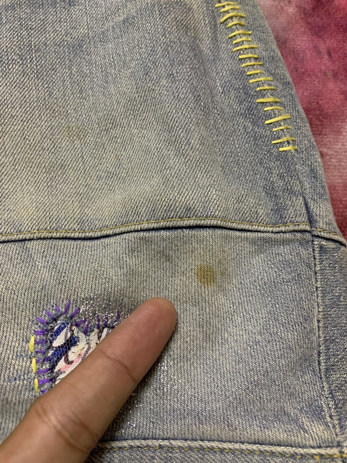 Tsumori Chisato Tsumori Chisato Short Washed Denim ‘Love’ Custom Art Size 29" - 5 Thumbnail