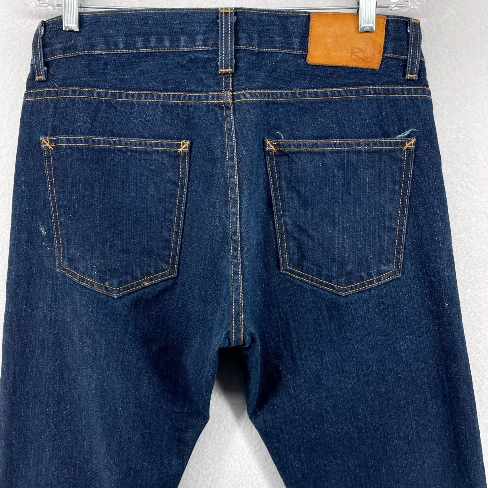 Vintage RIVI Jeans Mens 33 Straight Denim Cotton Blue Selvedge Button Fly USA Size US 33 - 6 Thumbnail