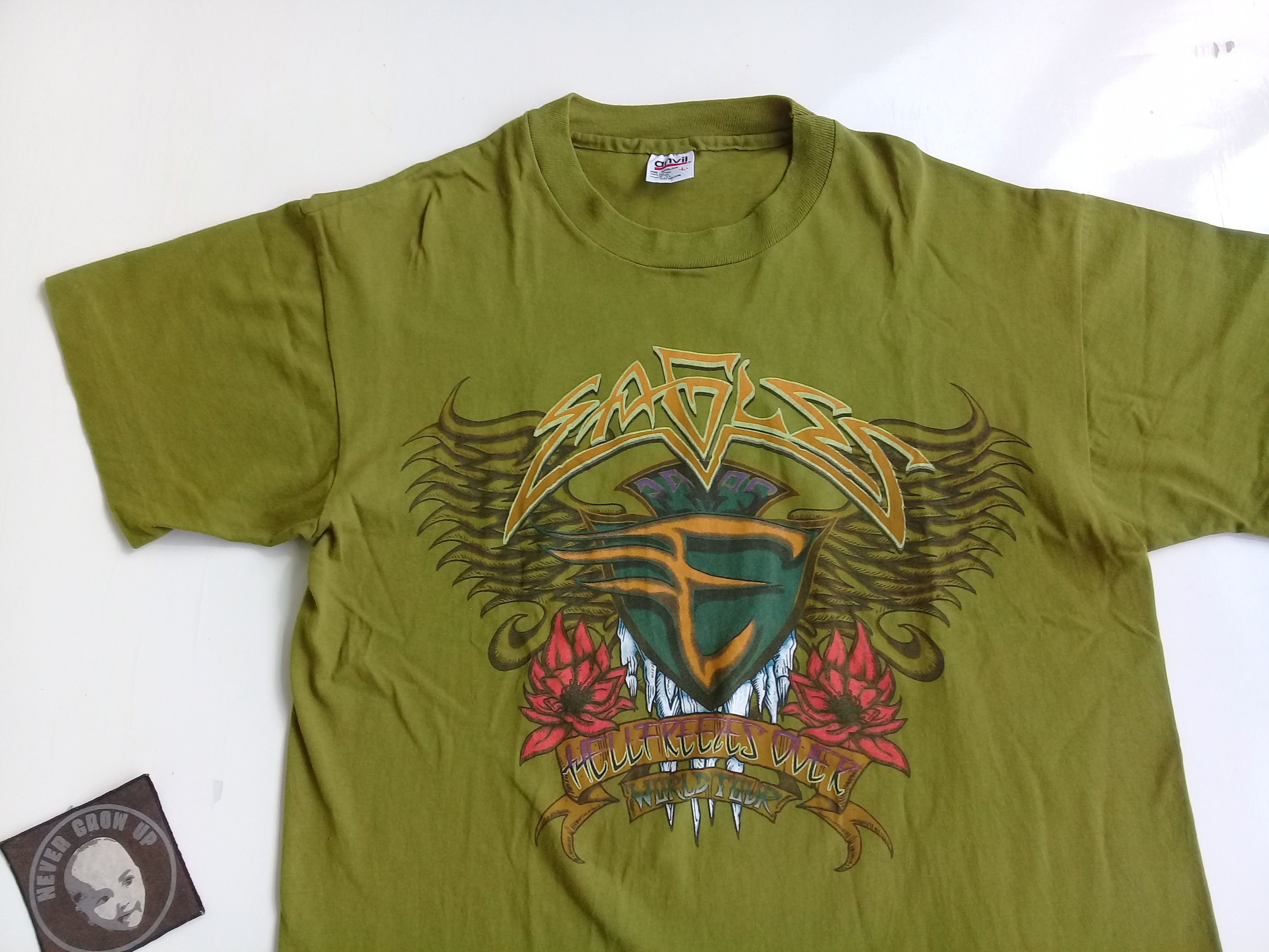 Band Tees Vintage 90s EAGLES HELL FREEZES OVER WORLD TOUR '95 T-Shirts Size US L / EU 52-54 / 3 - 3 Thumbnail