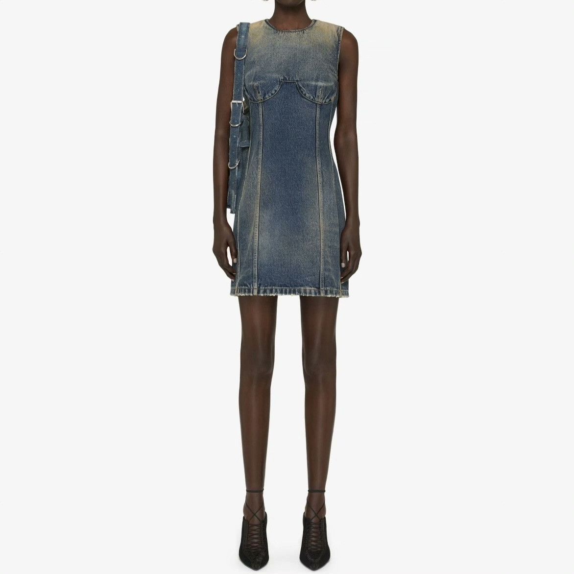 Givenchy Givenchy Denim Cropped Blue Dress S Women Size S / US 4 / IT 40 - 1 Thumbnail