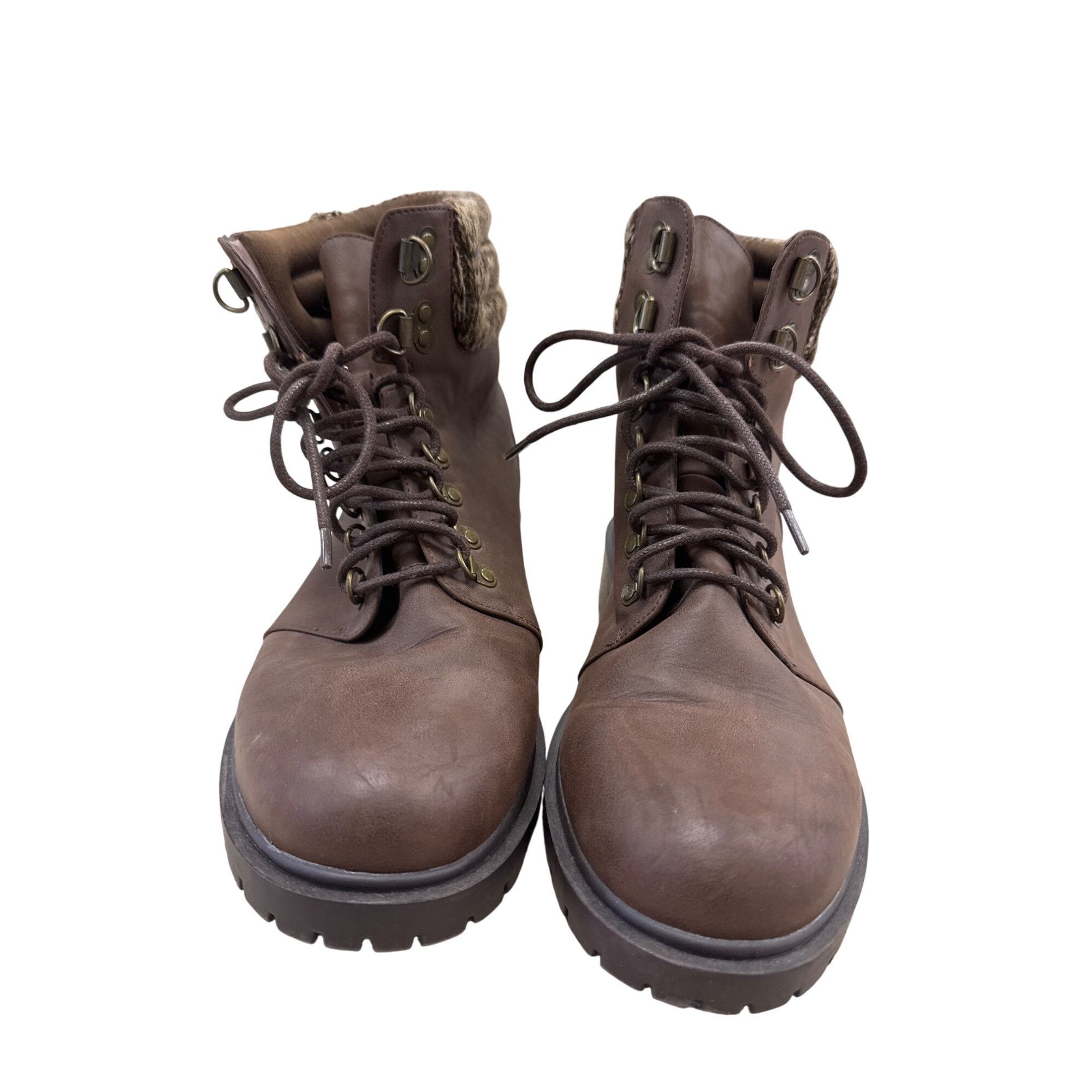 Torrid Torrid Womens Brown Faux Leather Hiking Sweater Boots Size 1 Size US 10 / IT 40 - 5 Thumbnail