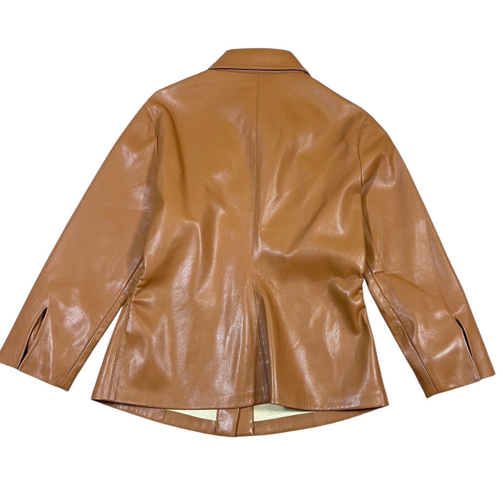 Elie Tahari Elie Tahari Faux Leather Short Jacket Tan Camel Size XS Size XS / US 0-2 / IT 36-38 - 5 Thumbnail