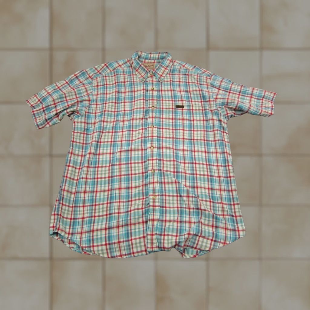 Vintage VINTAGE Woolrich Shirt Mens XL Blue Red Plaid Outdoor Hiking Fishing 90s Classic Western Size US XL / EU 56 / 4 - 1 Thumbnail