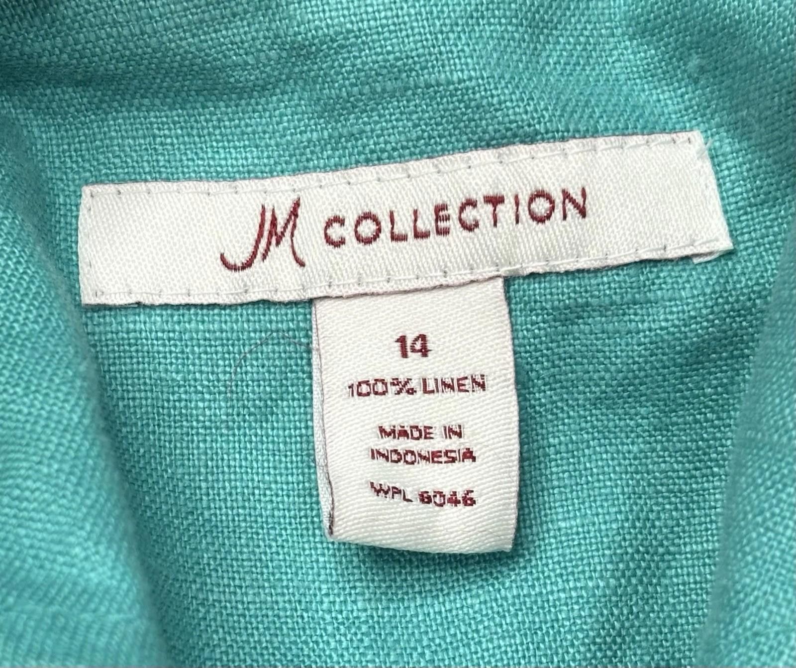 Other JM Collection Jacket Womens 14 XL Linen Pockets Roll Tab Size XL / US 12-14 / IT 48-50 - 2 Thumbnail