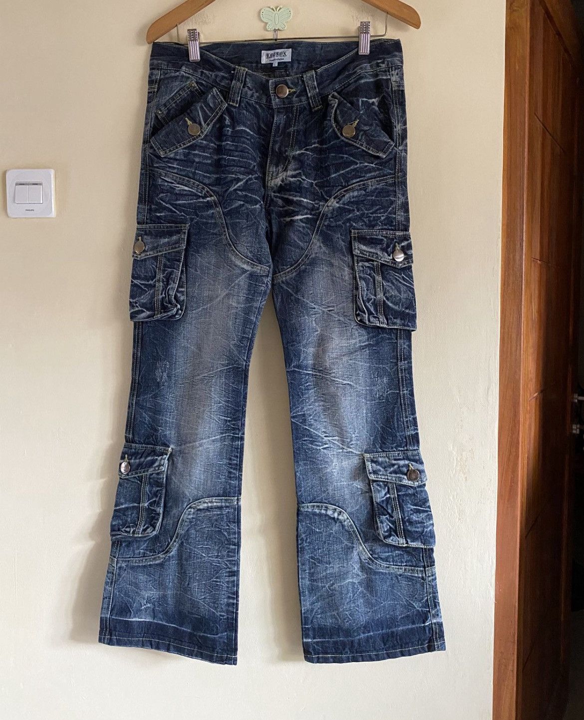 LOWBOX Japanese Fashion LowBox Cargo Jeans Size US 34 / EU 50 - 5 Thumbnail