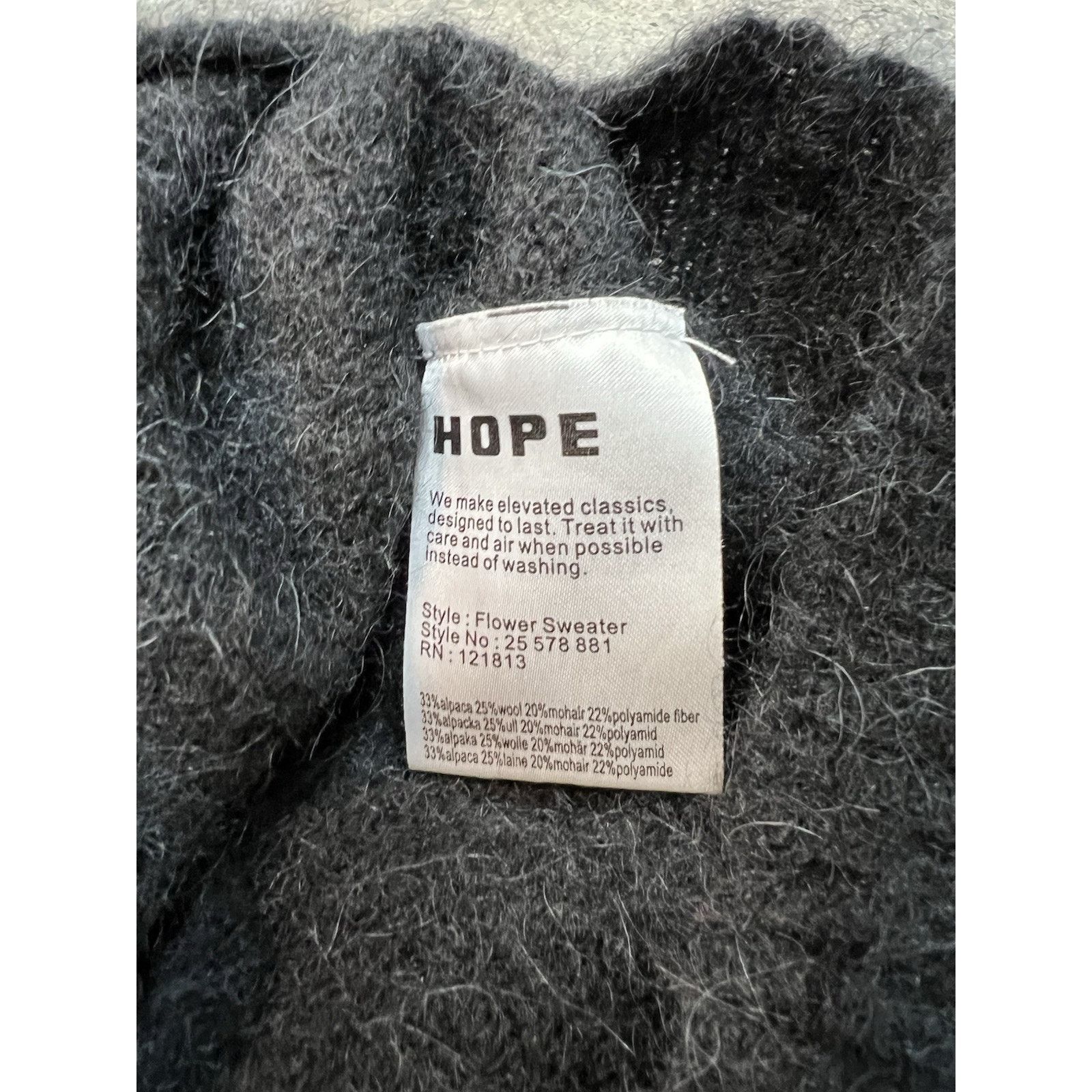 Hope HOPE Stockholm Flower Mohair Sweater Men's 50 Blend $385 Size US XL / EU 56 / 4 - 6 Thumbnail