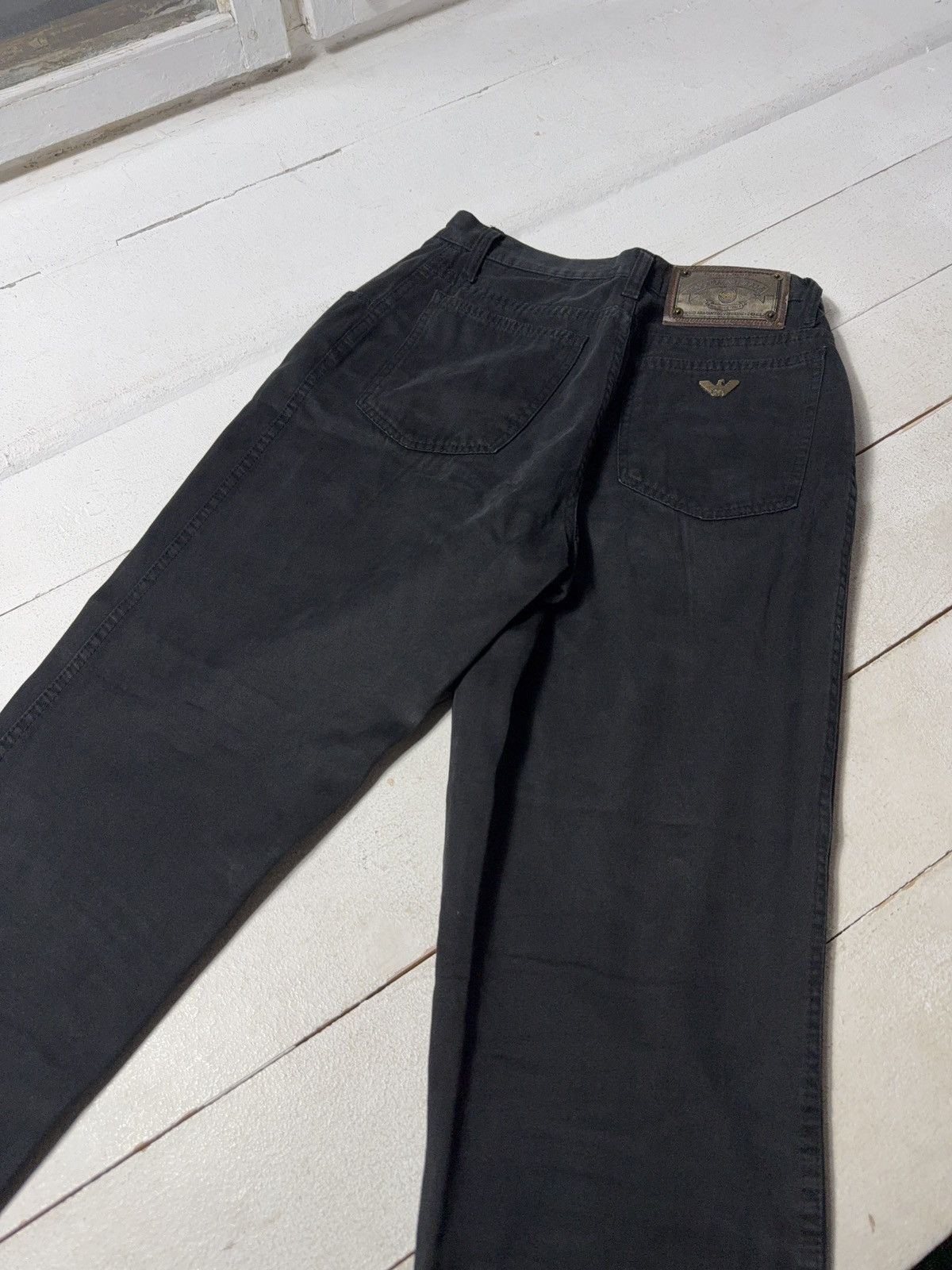 Giorgio Armani 90s Retro Armani Jeans Black Cotton Pants Made in Italy Size US 28 / EU 44 - 18 Thumbnail