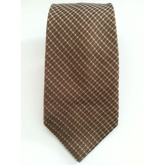 Kenneth Cole KENNETH COLE MENS NEW BROWN 90%SILK TIE WIDTH: 3 3/4" Size ONE SIZE - 1 Thumbnail