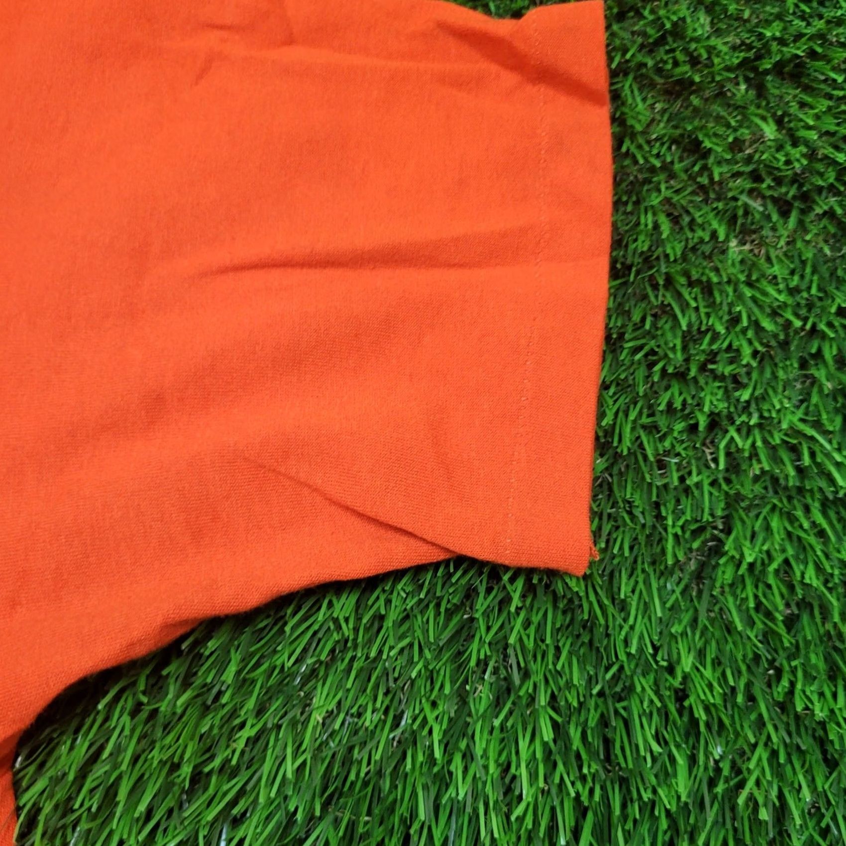 Jerzees VINTAGE Jerzees T-Shirt Mens Large USA Made Single-Stitch Orange 50/50 Cotton Polyester Solid Crew Neck Short Sleeve Size US L / EU 52-54 / 3 - 3 Thumbnail