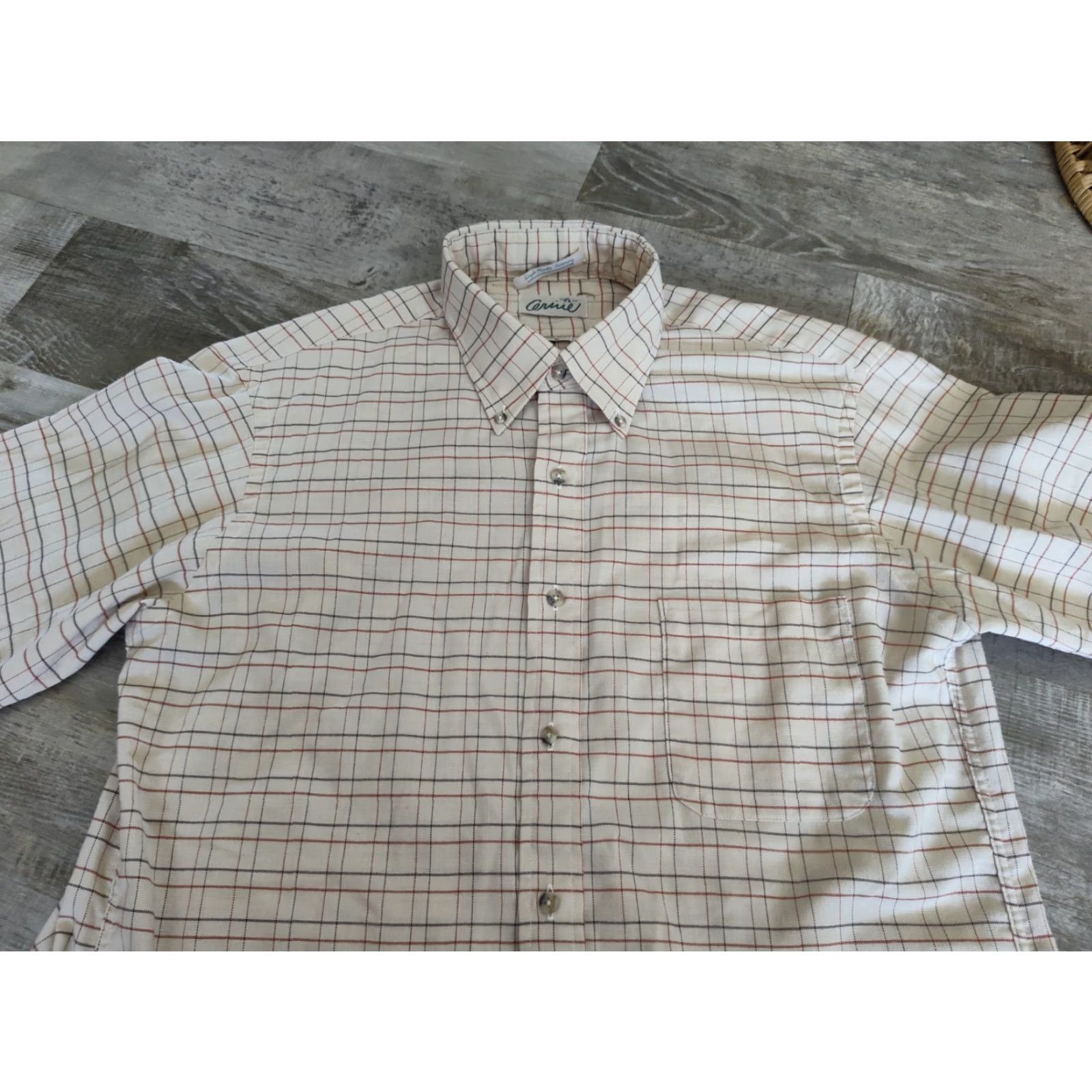 Vintage Vintage 60s 70s Arnie Button Up Plaid Shirt USA Made Mens L Single Needle Tailoring Button-Up Collared Shirt USA Made Size US L / EU 52-54 / 3 - 6 Thumbnail
