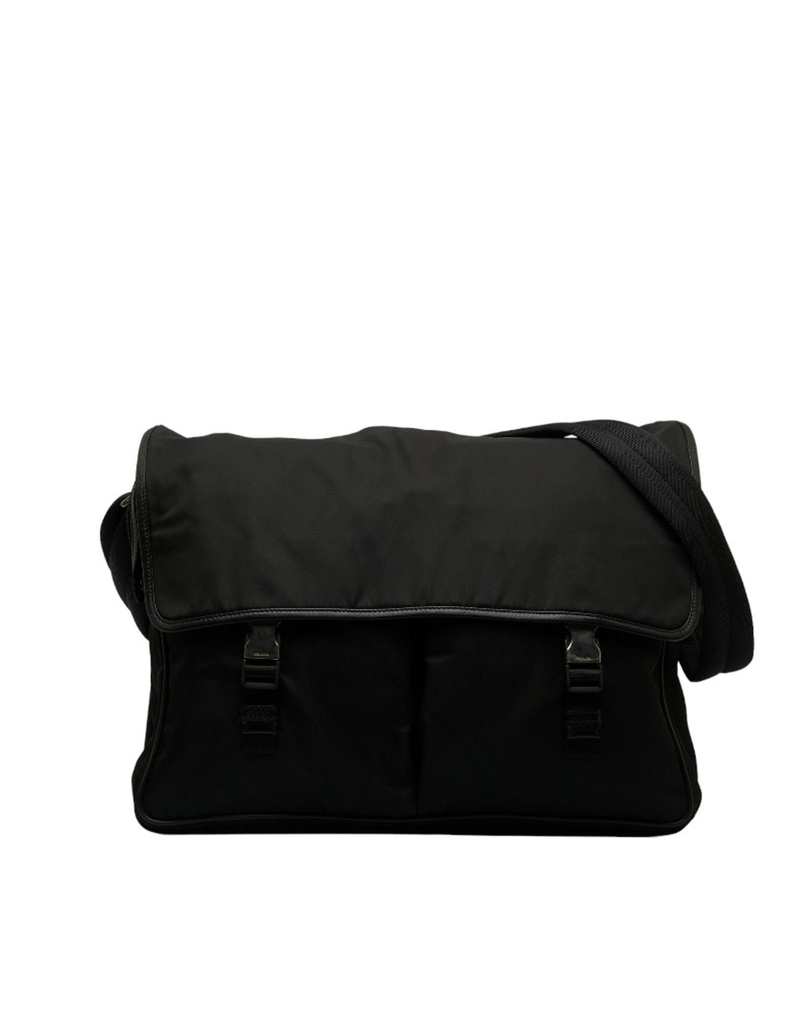 image of Prada Black Messenger Bag In Great Condition, Women's