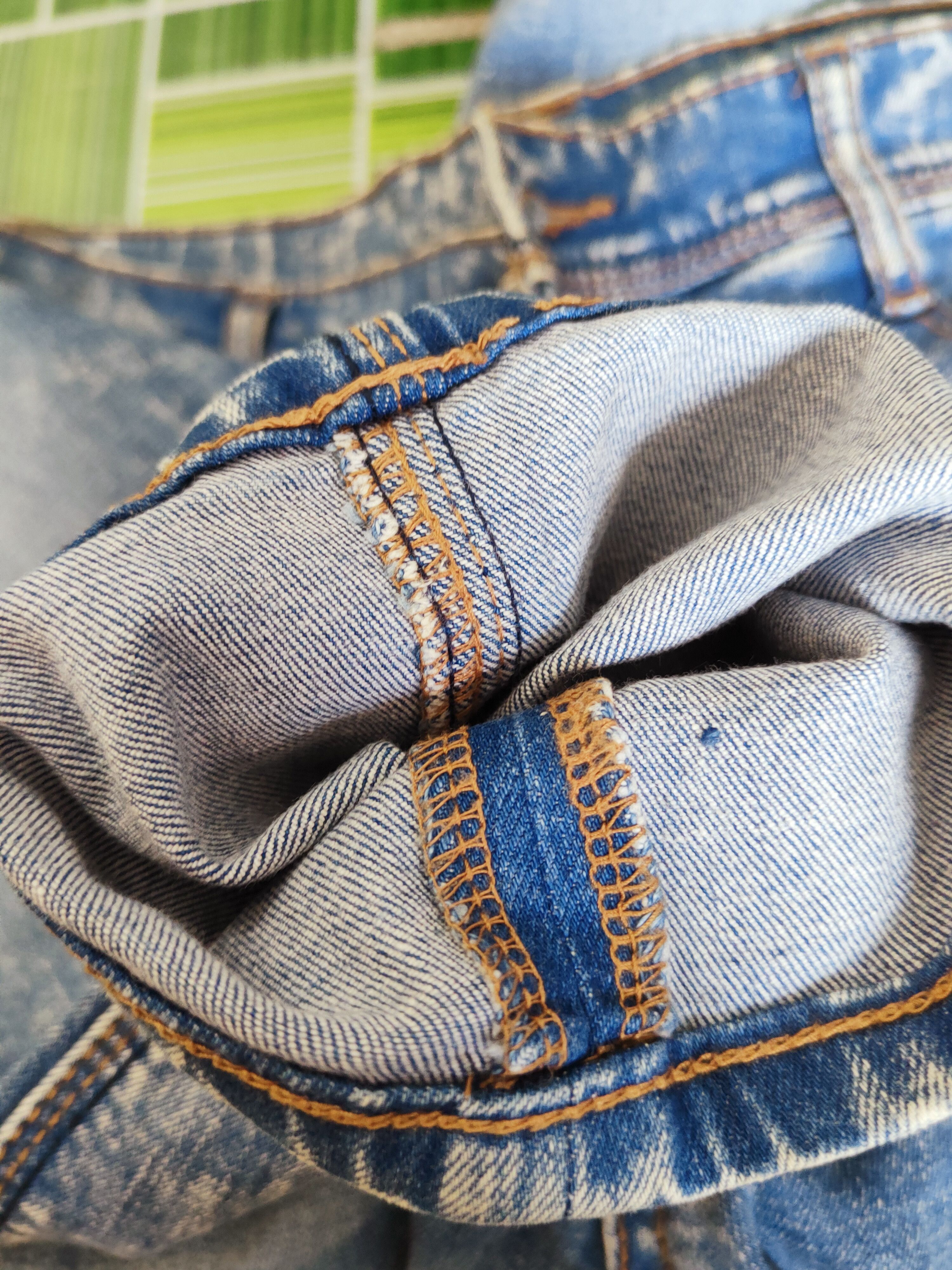 Japanese Brand Avail Blue Distressed Ripped Jeans #W022 Size US 33 - 12 Thumbnail