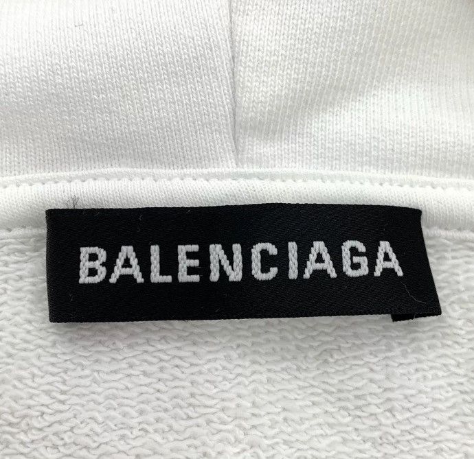 Balenciaga Balenciaga white logo drawstring hoodie2412-Nextarrow Size US XS / EU 42 / 0 - 6 Thumbnail