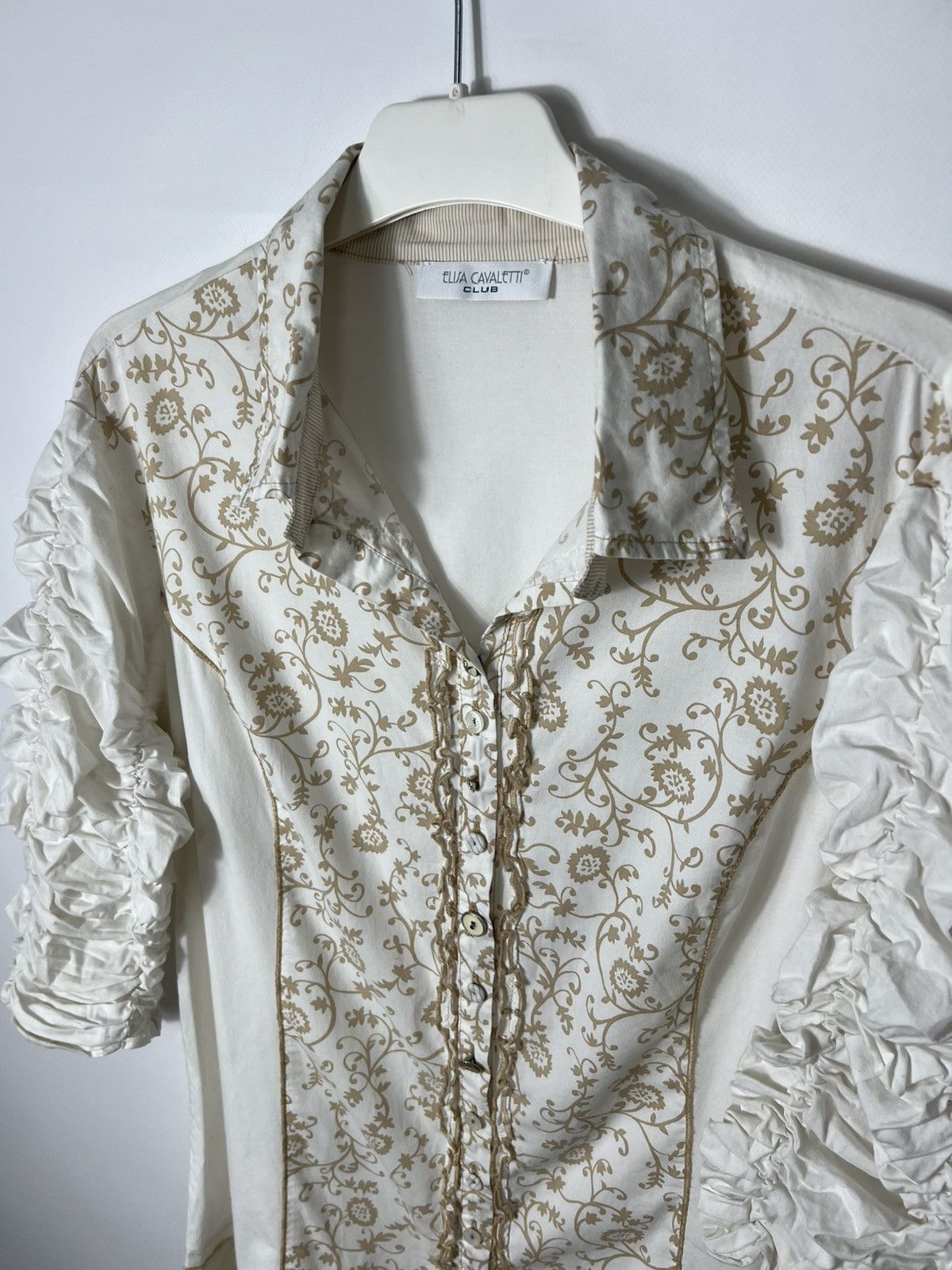 Elisa Cavaletti Vintage luxury Elisa Cavaletti Blouse with ruffled sleeves Size XXL / US 16-18 / IT 52-54 - 7 Thumbnail