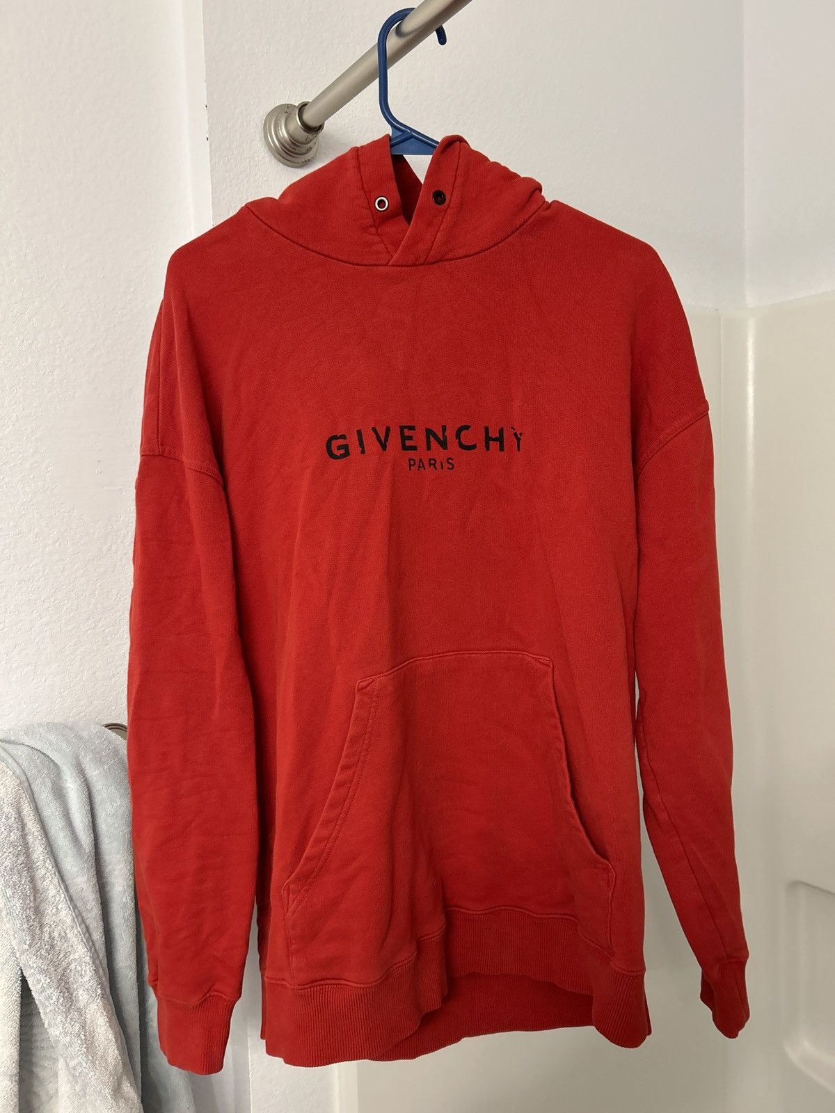 Givenchy Paris broken logo hooded sweatshirt