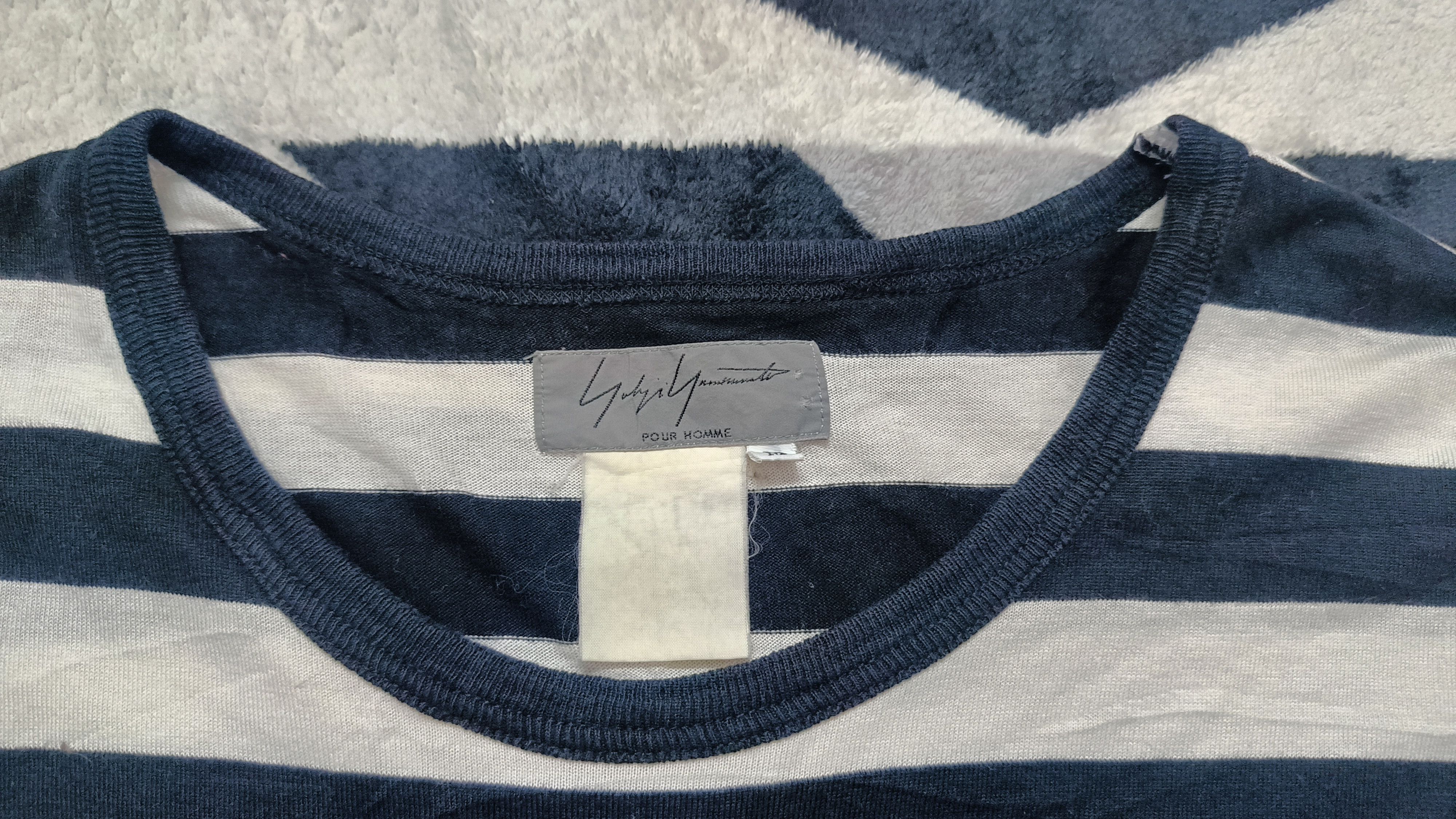 Yohji Yamamoto 🔥🔥Rare Yohji Yamamoto Stripe Tee Size US M / EU 48-50 / 2 - 3 Thumbnail