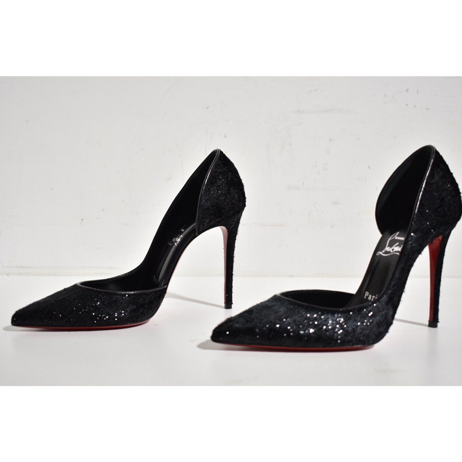 Christian Louboutin Iriza 100 Black Velvet Papillon D'Orsay Heel Pump 39 Size US 9 / IT 39 - 9 Thumbnail