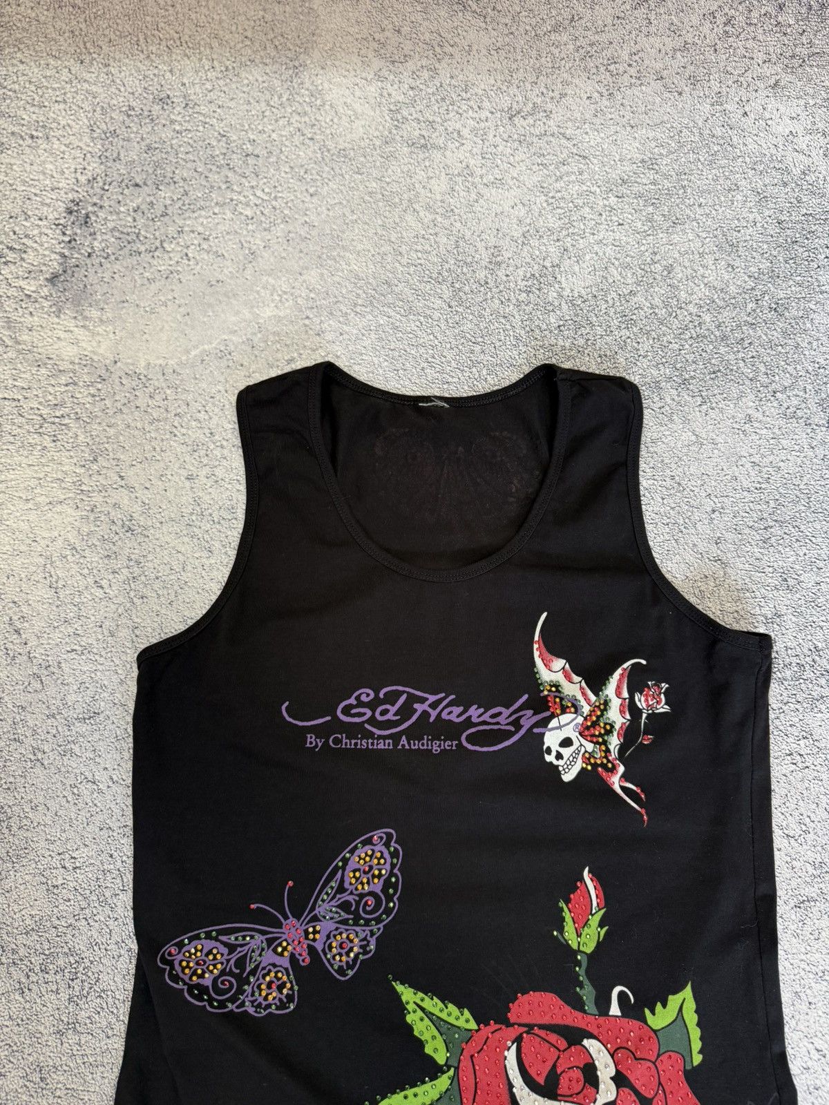 Ed Hardy Ed Hardy Dress Tattoo Roses Butterflies Skull Y2K Stretch Size S / US 4 / IT 40 - 7 Thumbnail