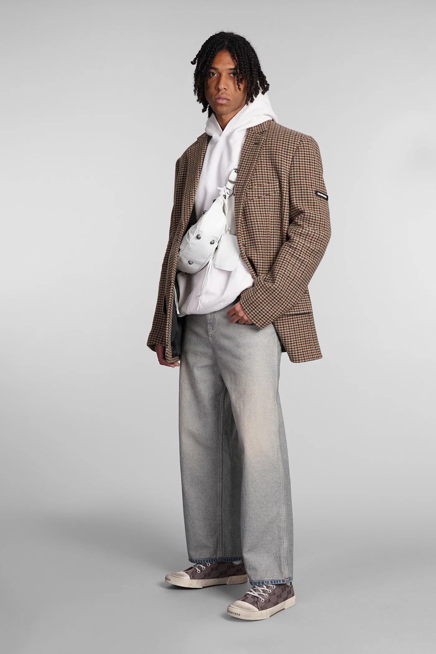 Balenciaga o1srvl11e0526 Blazer in Beige/Brown Size US XL / EU 56 / 4 - 2 Thumbnail