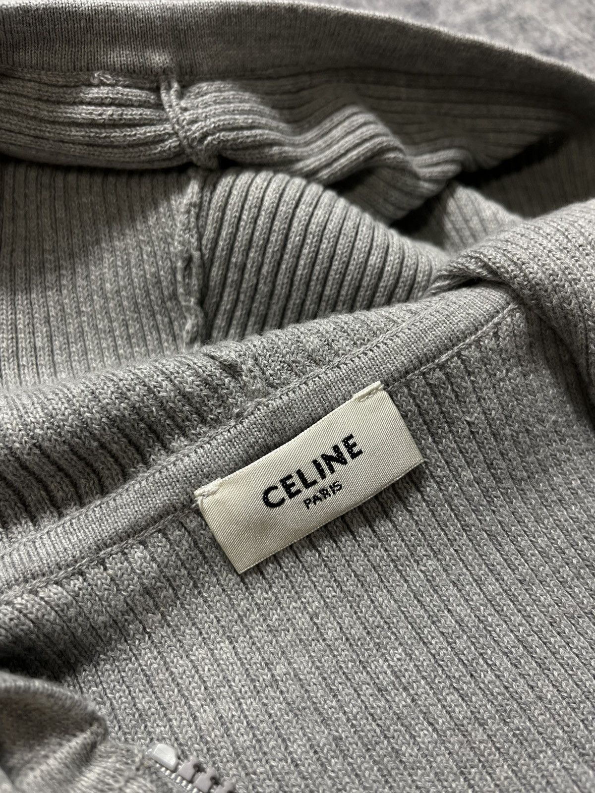 Celine Celine cropped zipped short-sleeved sweatshirt Size M / US 6-8 / IT 42-44 - 3 Thumbnail